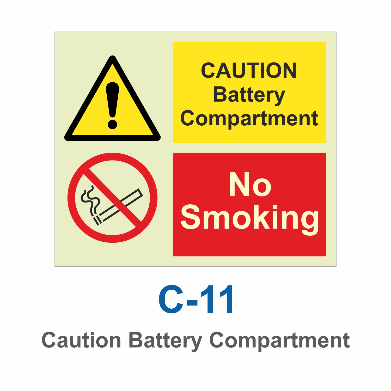 C-11_Caution Battery Compartment_Signage