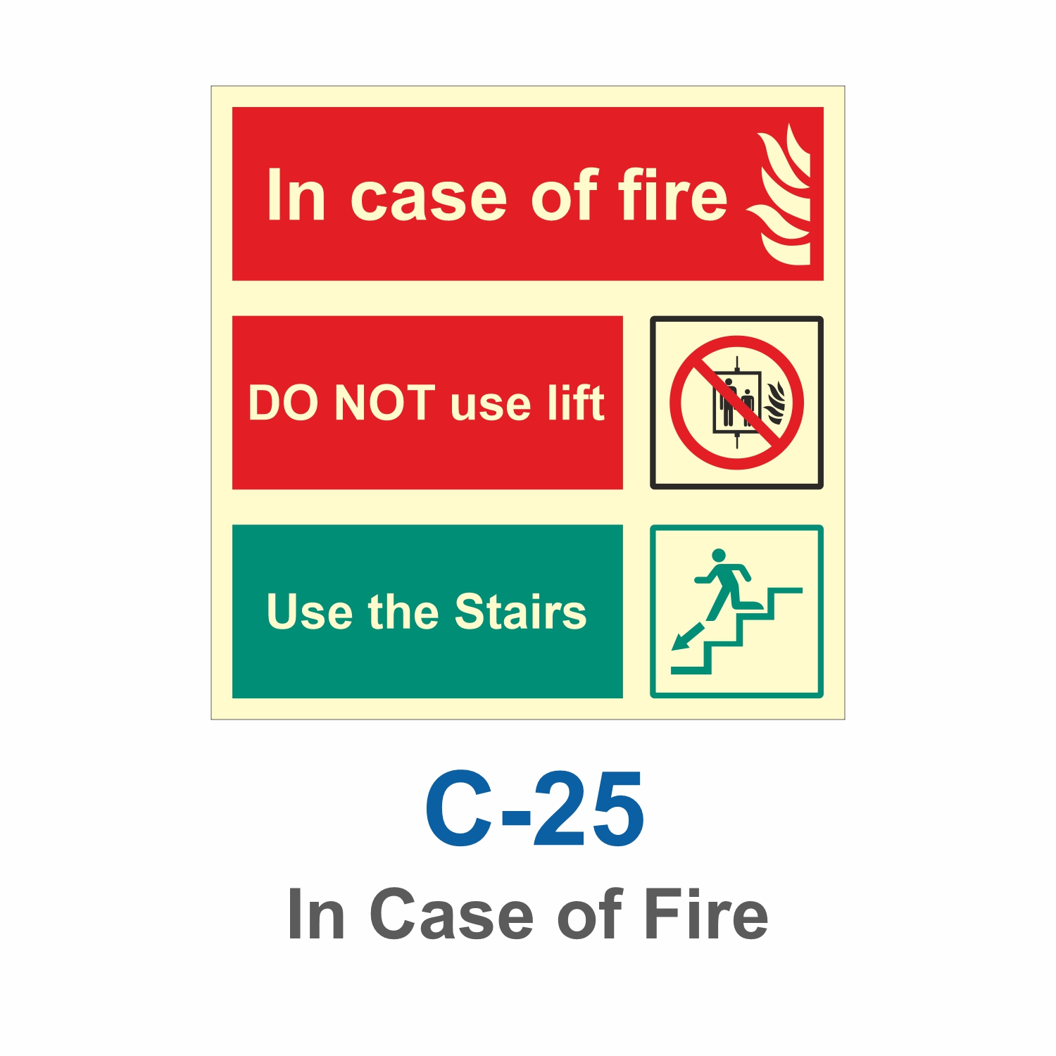 C-25_Incase of Fire_Signage