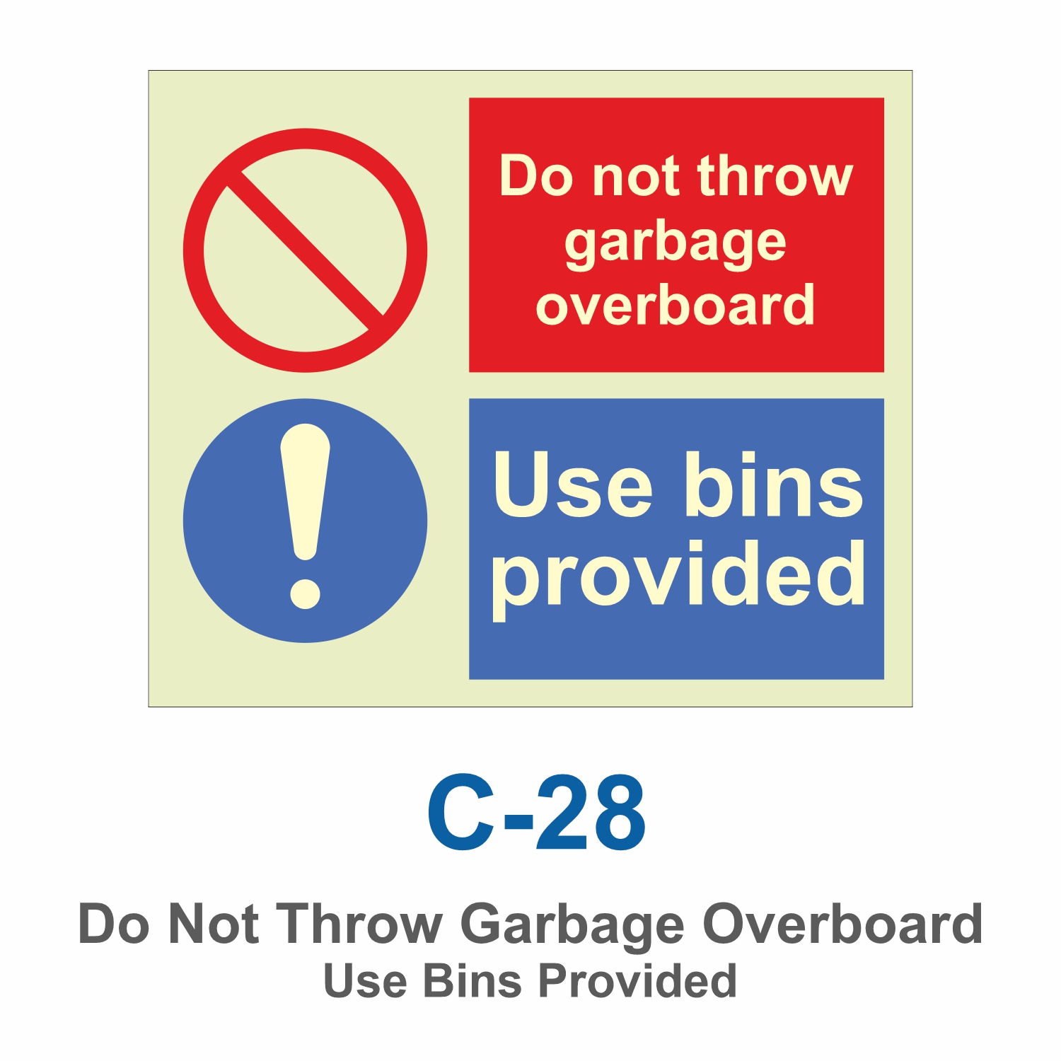 C-28_Do Not Throw Garbage Overboard_Signage