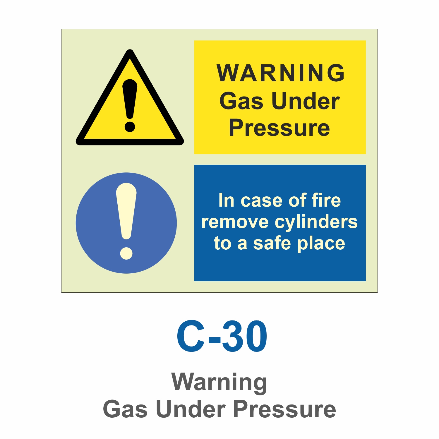 C-30_Warning Gas Under Pressure_Signage