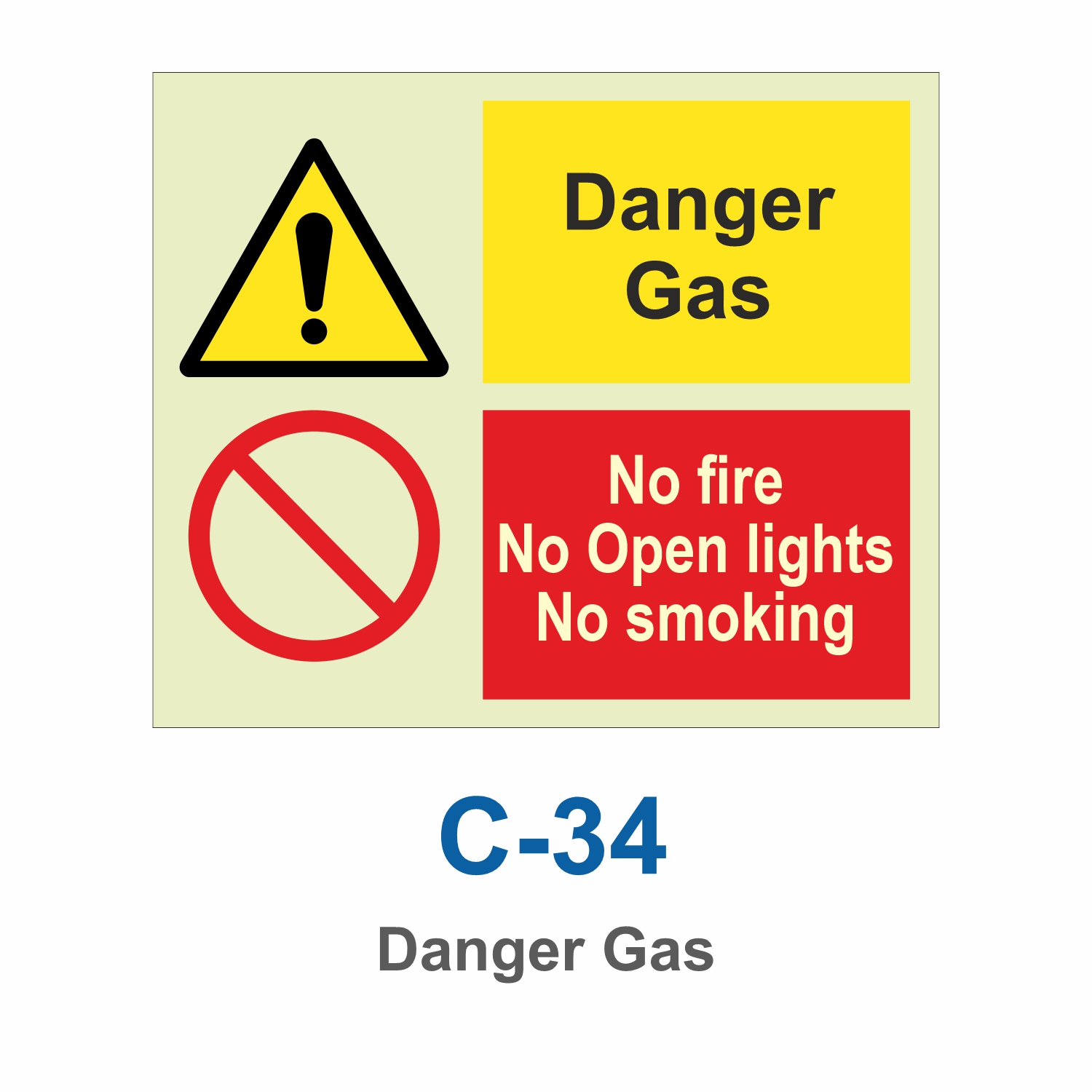 C-34_Danger Gas_Signage