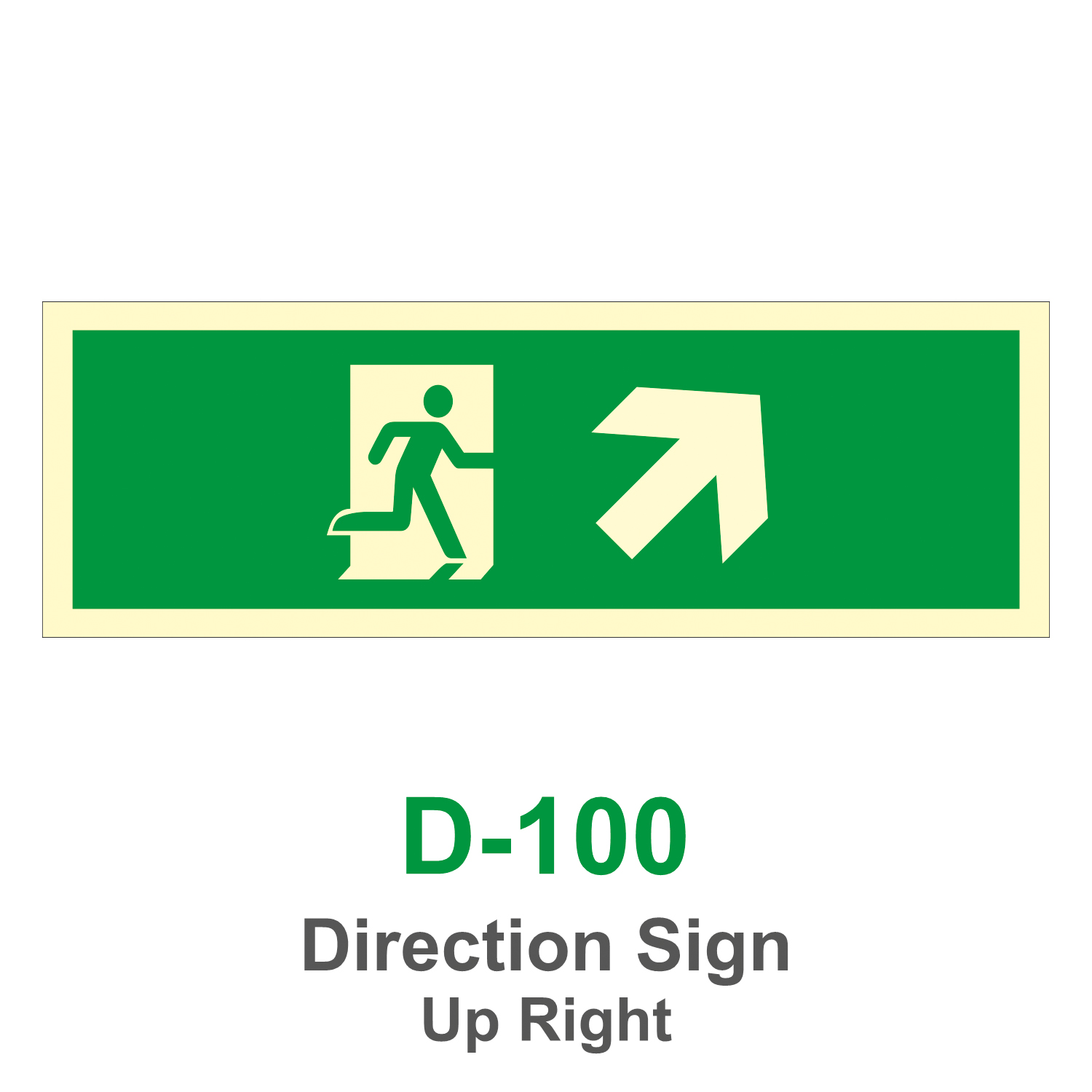 D-100_Direction Sign Up Right_Signage