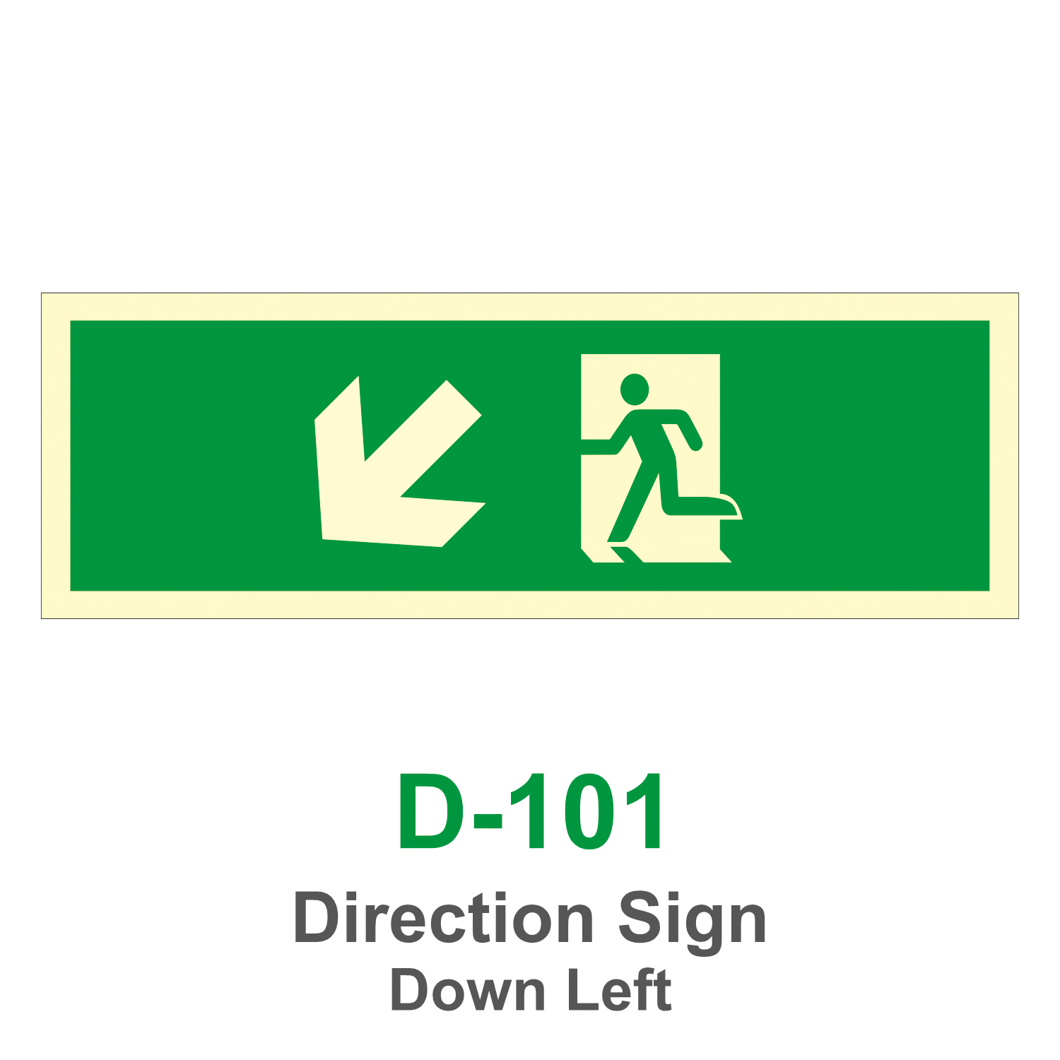 D-101_Direction Sign Down Left_Signage