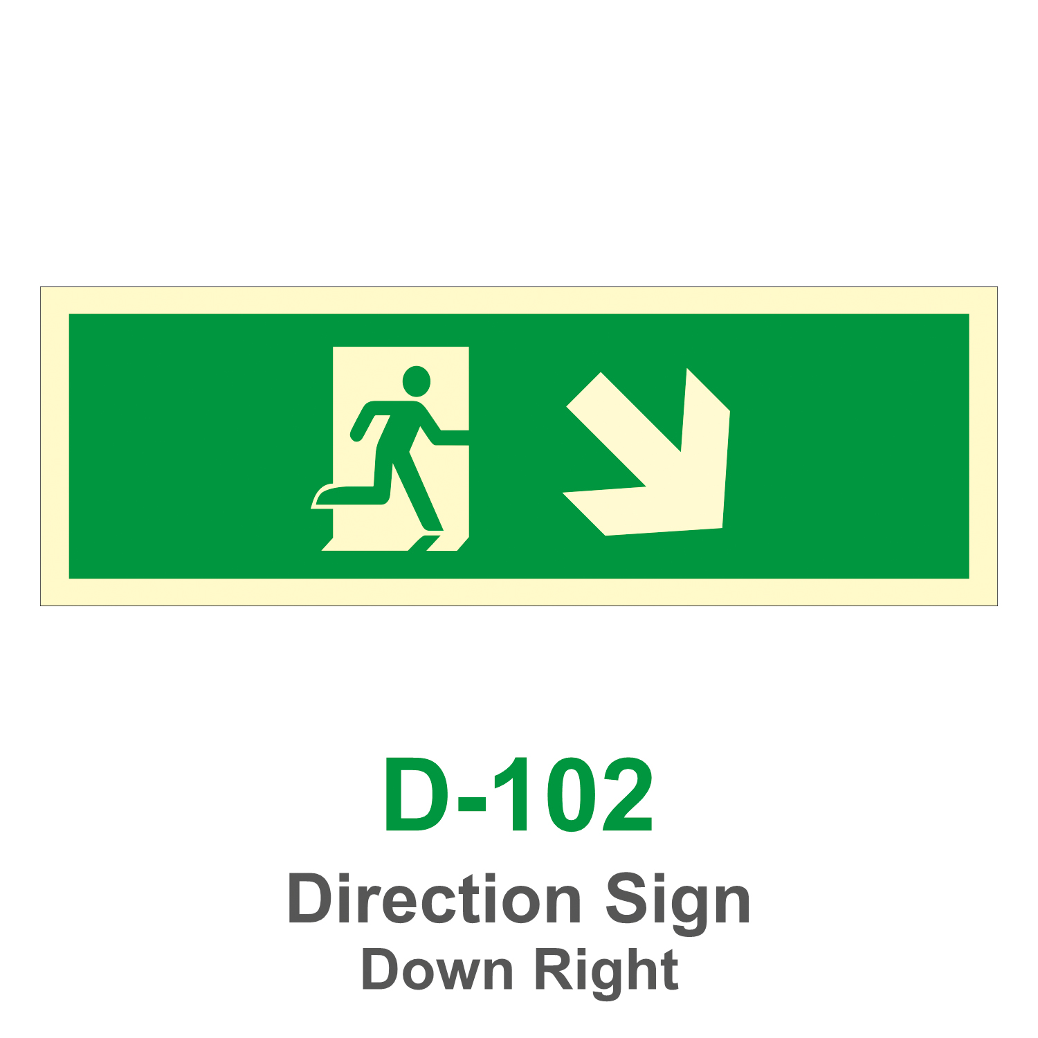 D-102_Direction Sign Down Right_Signage