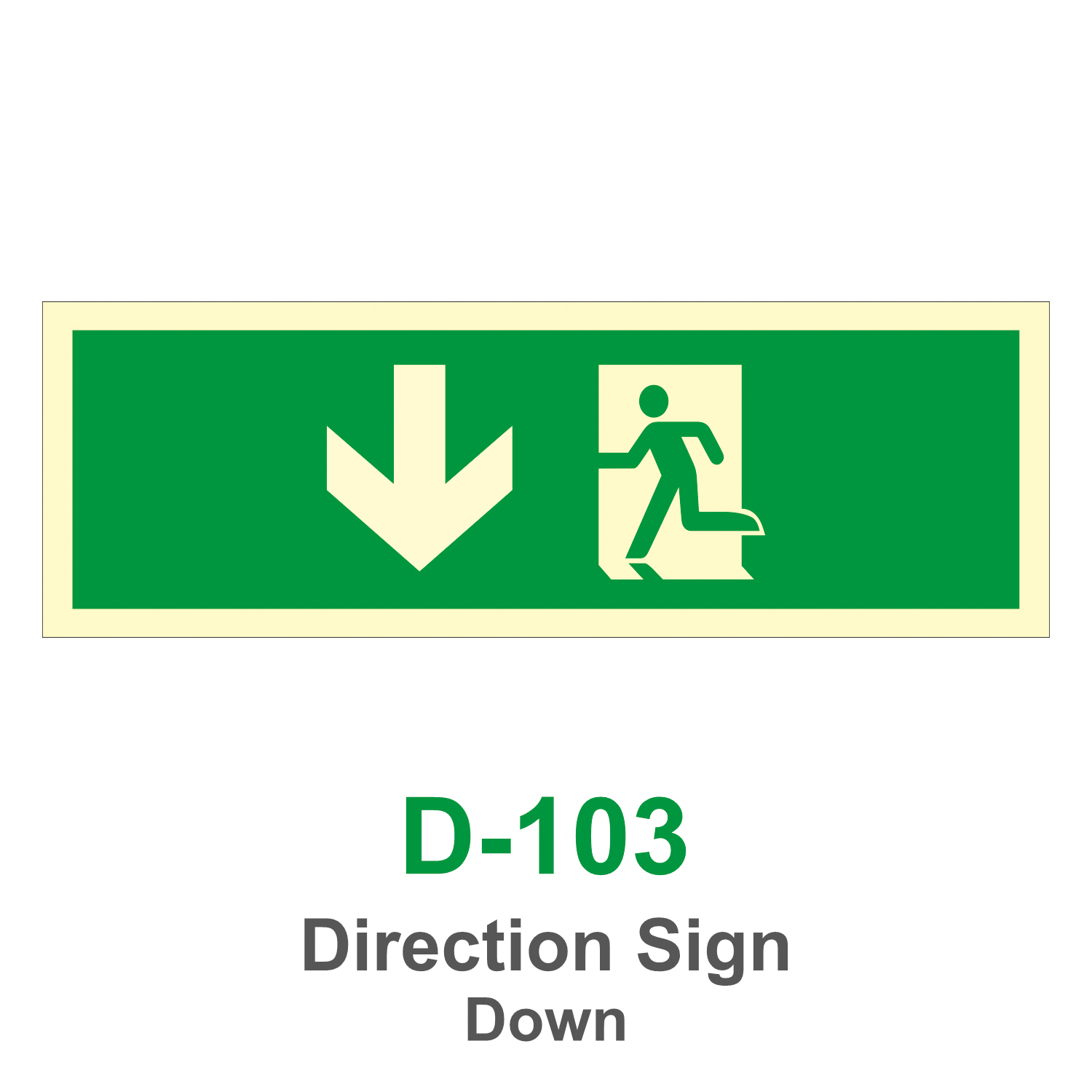 D-103_Direction Sign Down_Signage