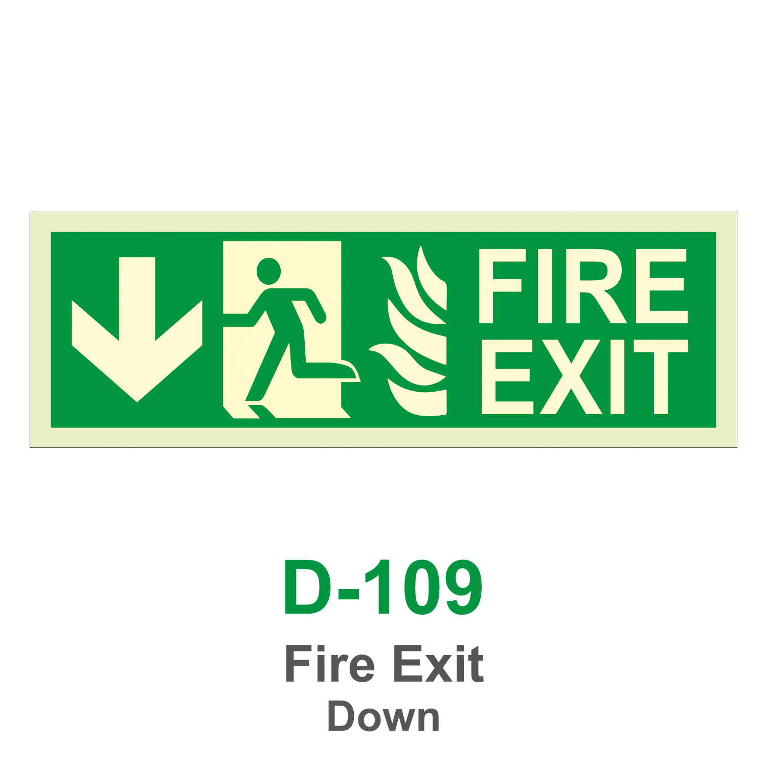 D-109_Fire Exit Down_Signage