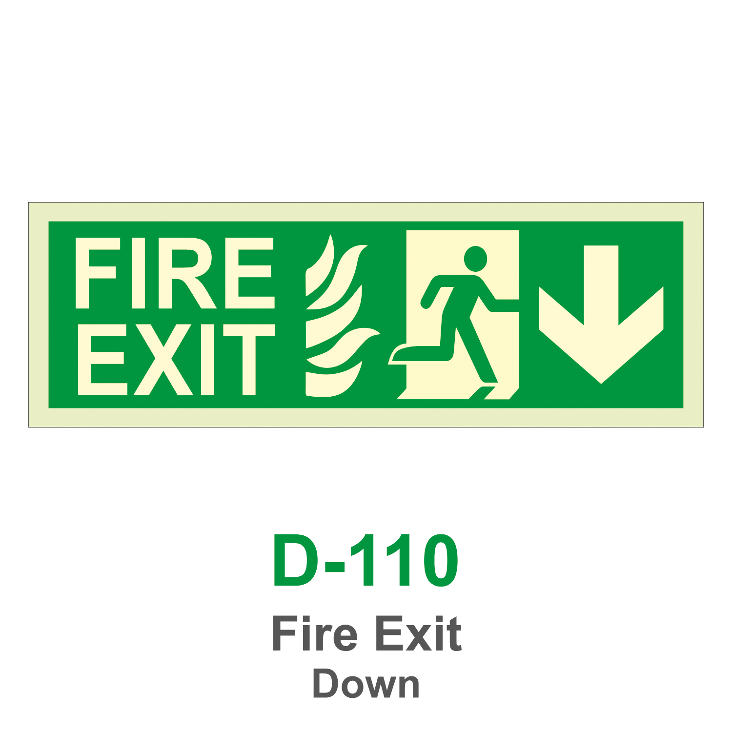 D-110_Fire Exit Down_Signage