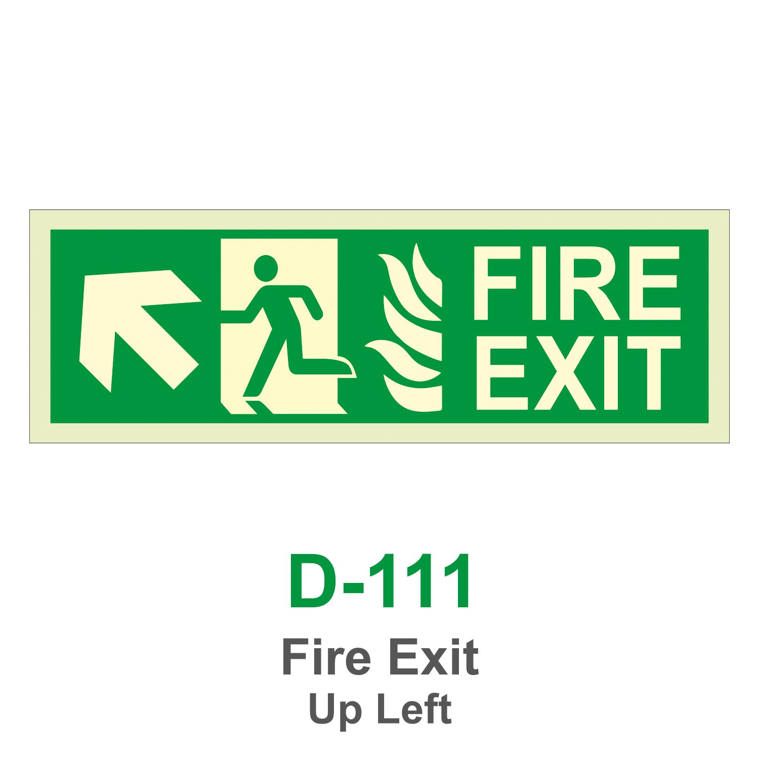 D-111_Fire Exit Up Left_Signage