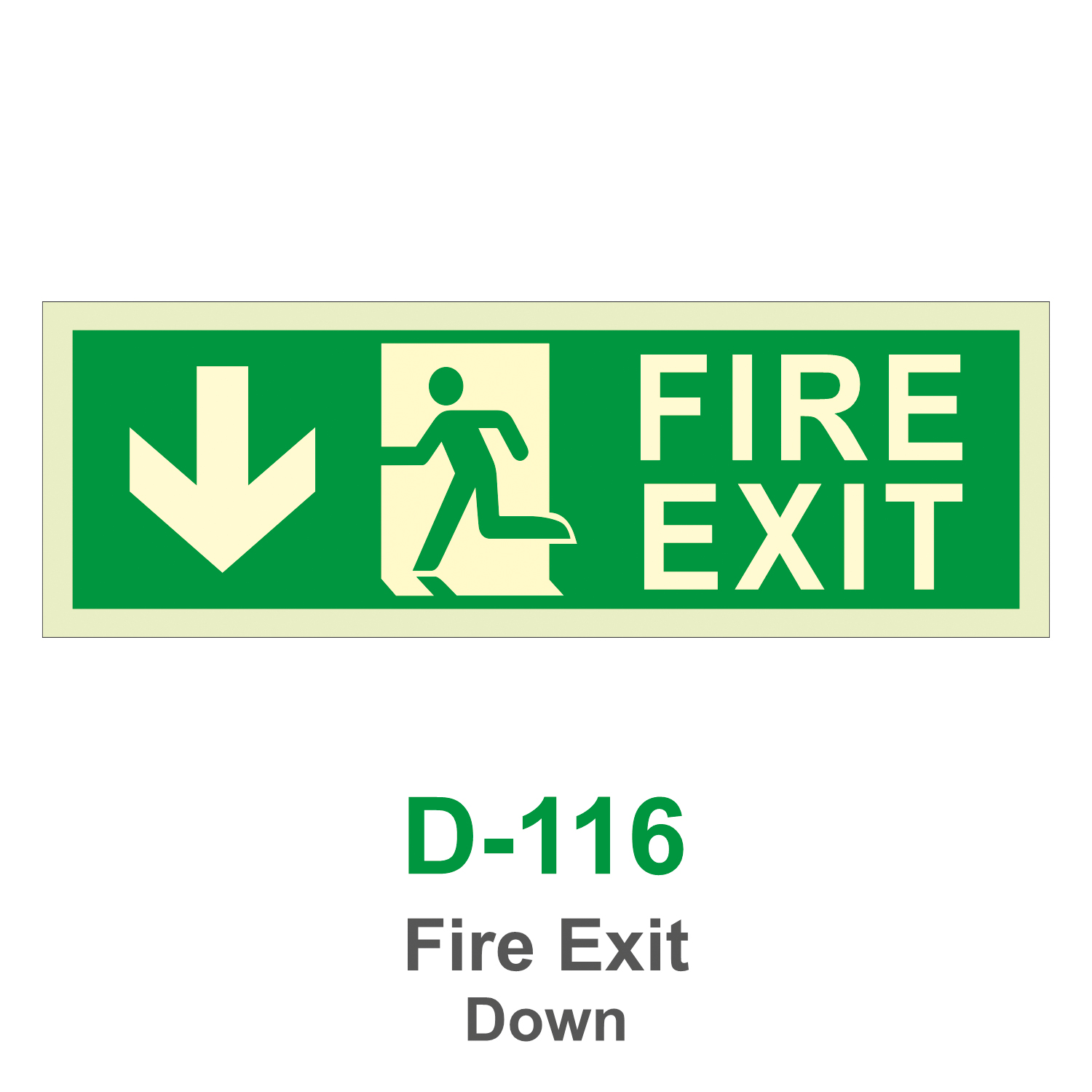 D-116_Fire Exit Down_Signage