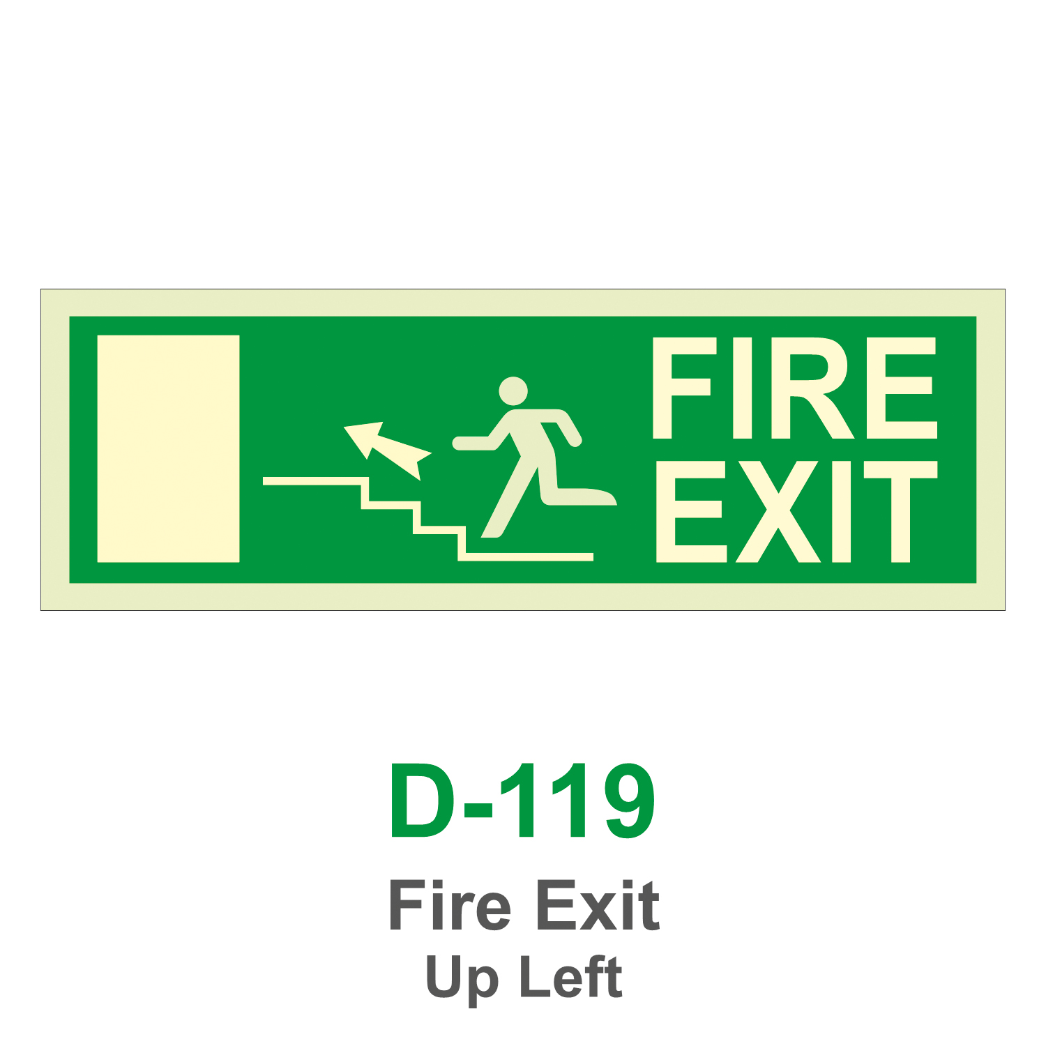 D-119_Fire Exit Up Left_Signage