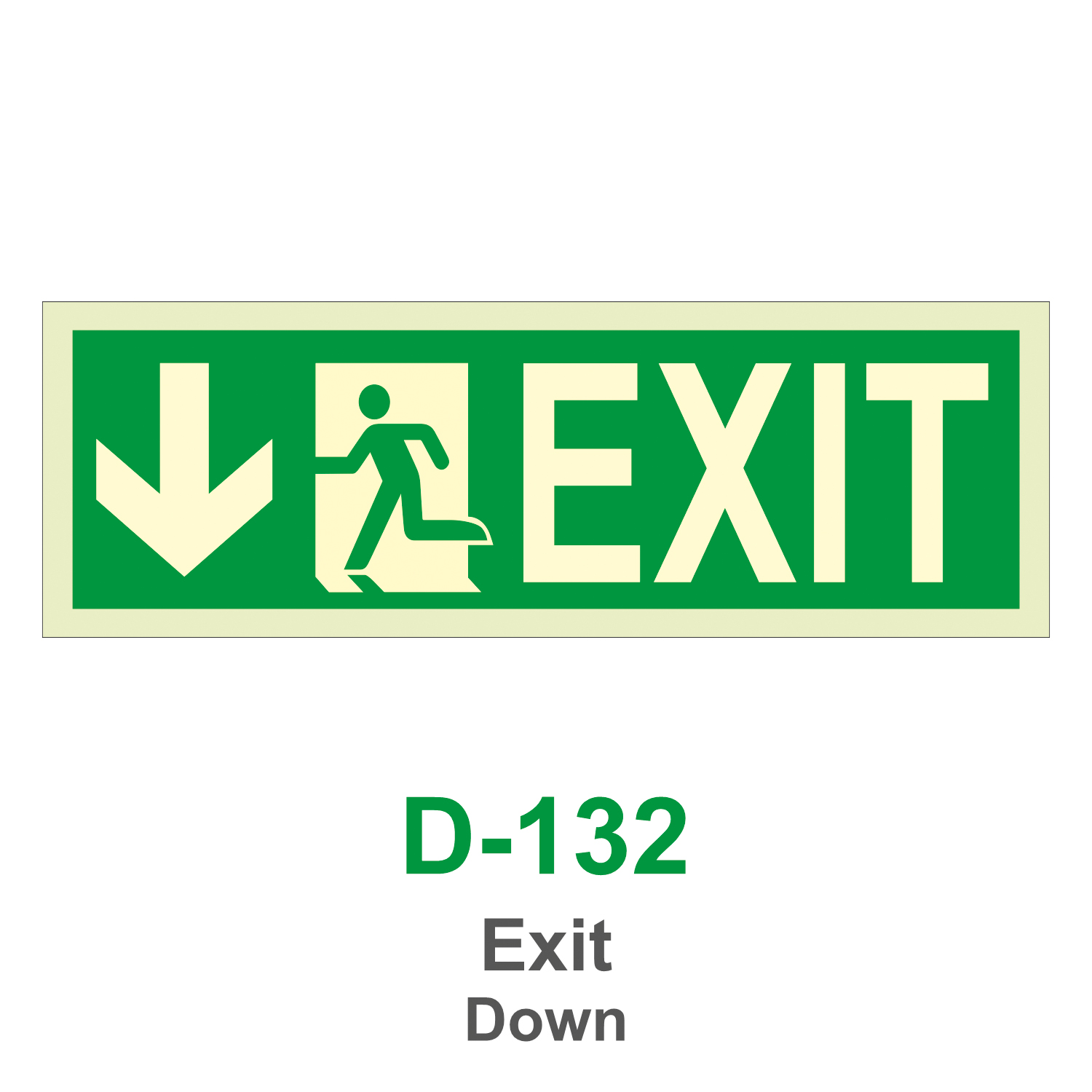 D-132_Exit Down_Signage