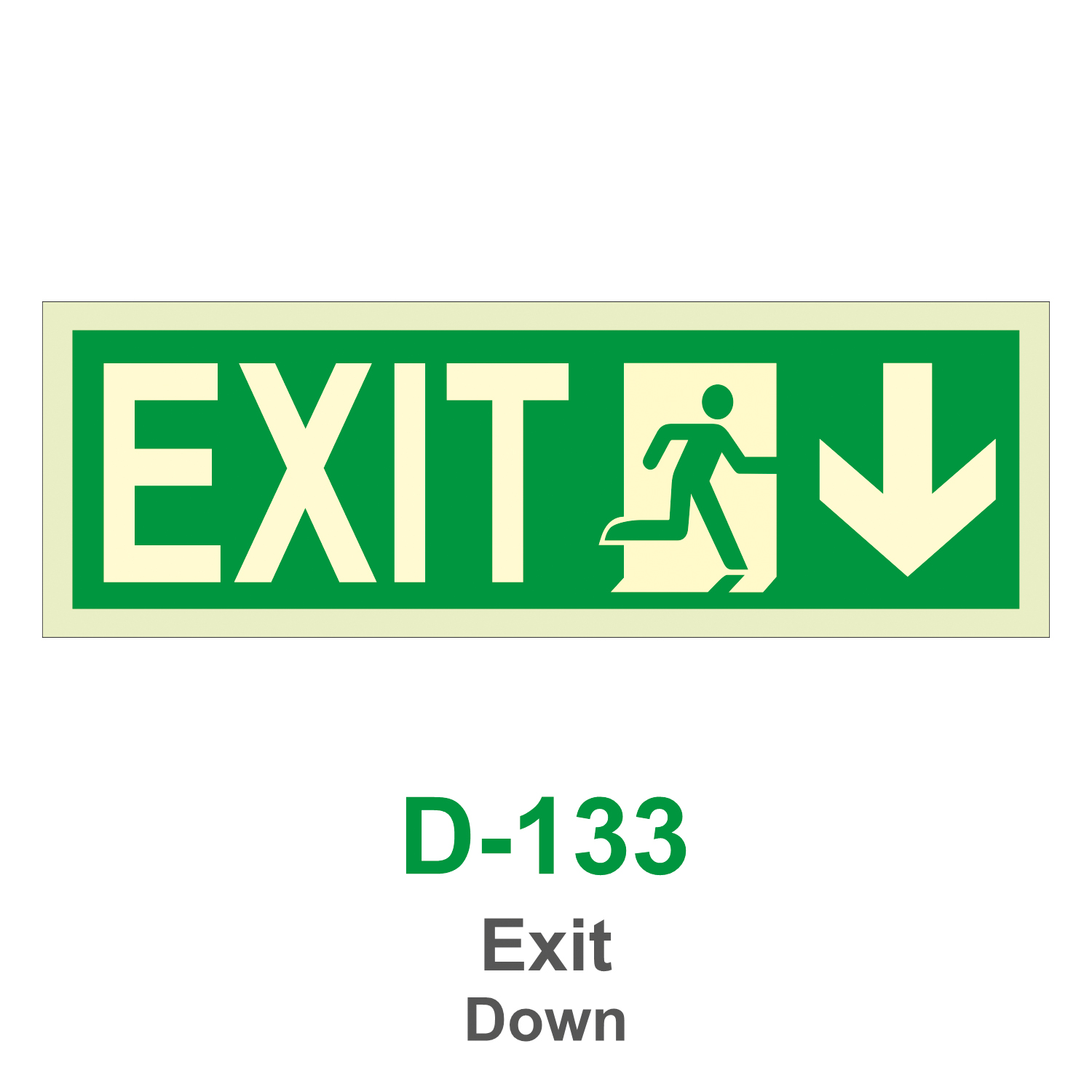 D-133_Exit Down_Signage