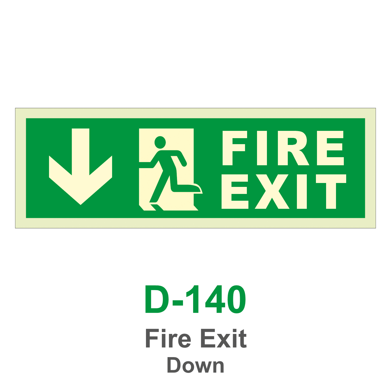 D-140_Fire Exit Down_Signage