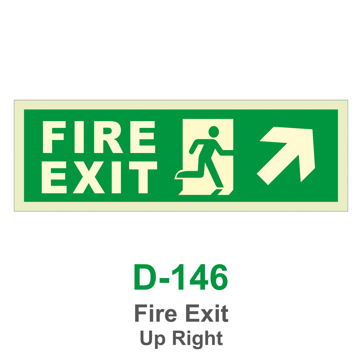 D-146_Fire Exit Up Right_Signage