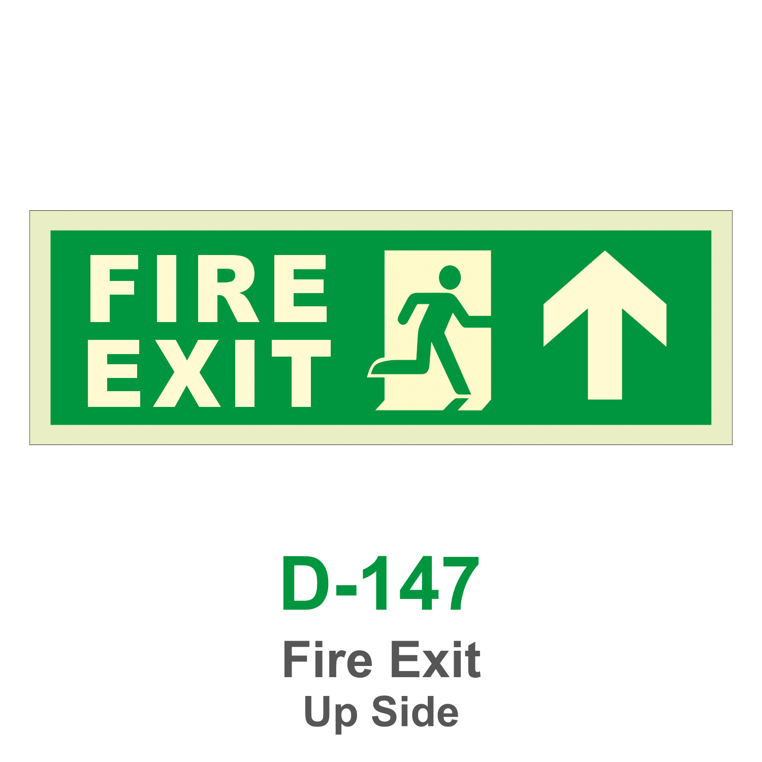 D-147_Fire Exit Up Side_Signage