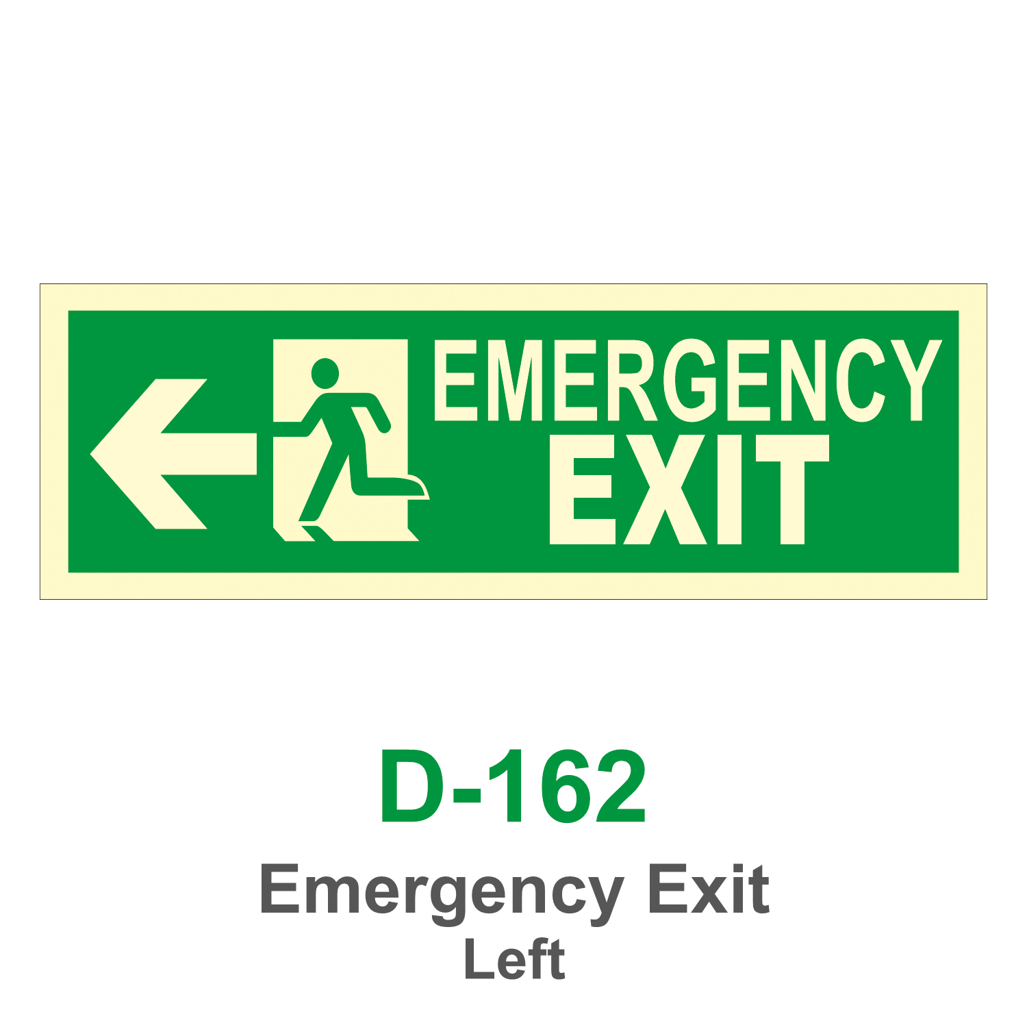 D-162_Emergency Exit Left_Signage