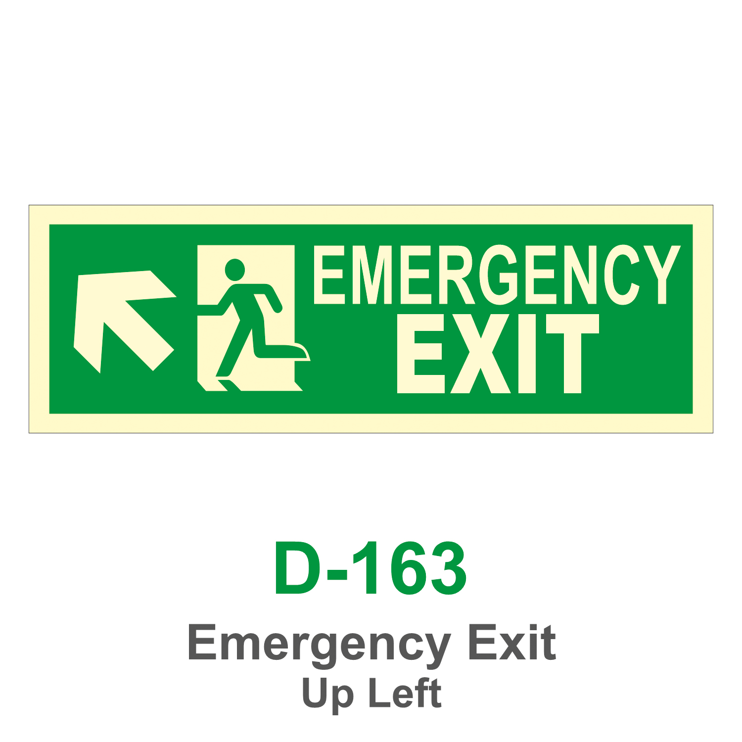 D-163_Emergency Exit Up Left_Signage