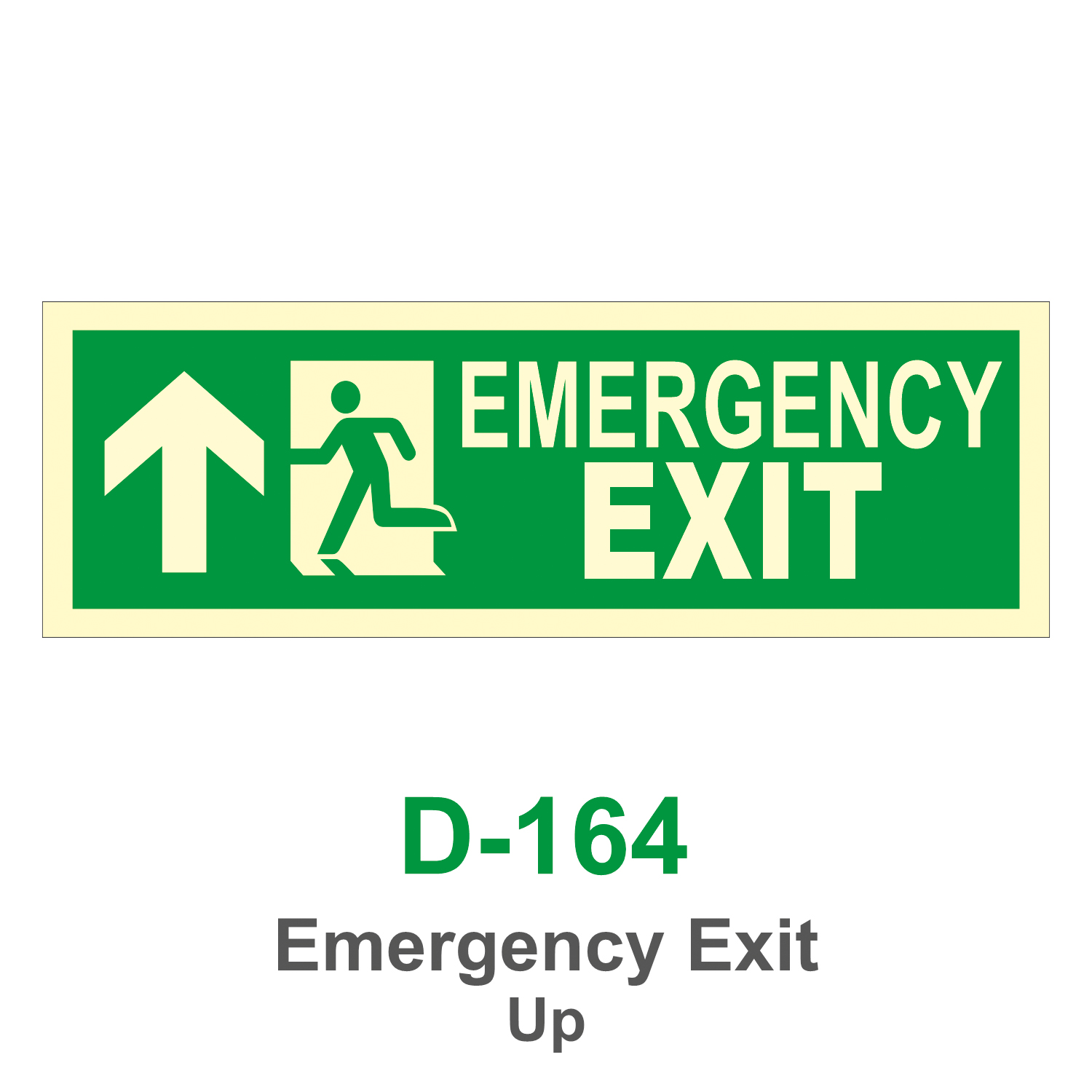 D-164_Emergency Exit Up_Signage