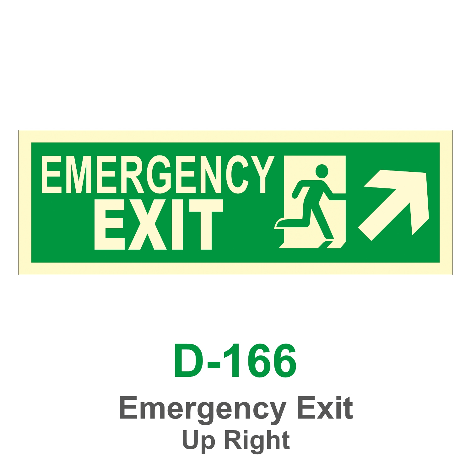 D-166_Emergency Exit Up Right_Signage