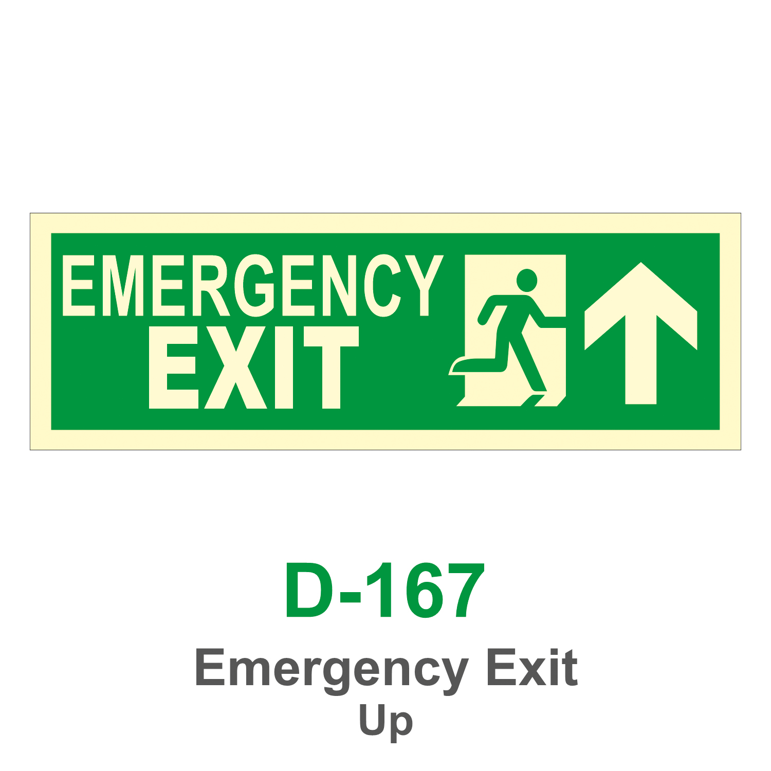 D-167_Emergency Exit Up_Signage