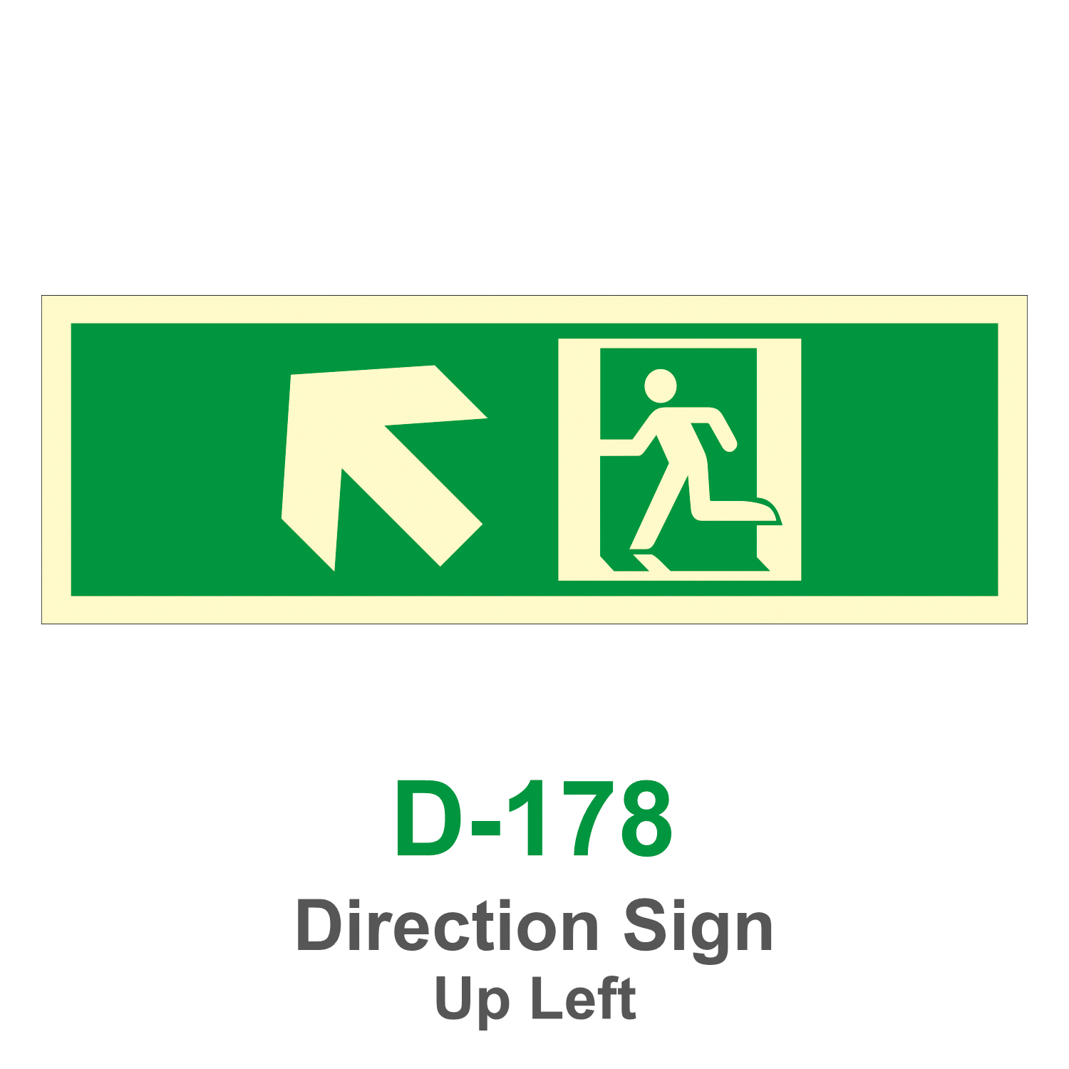 D-178_Direction Sign Up Left_Signage