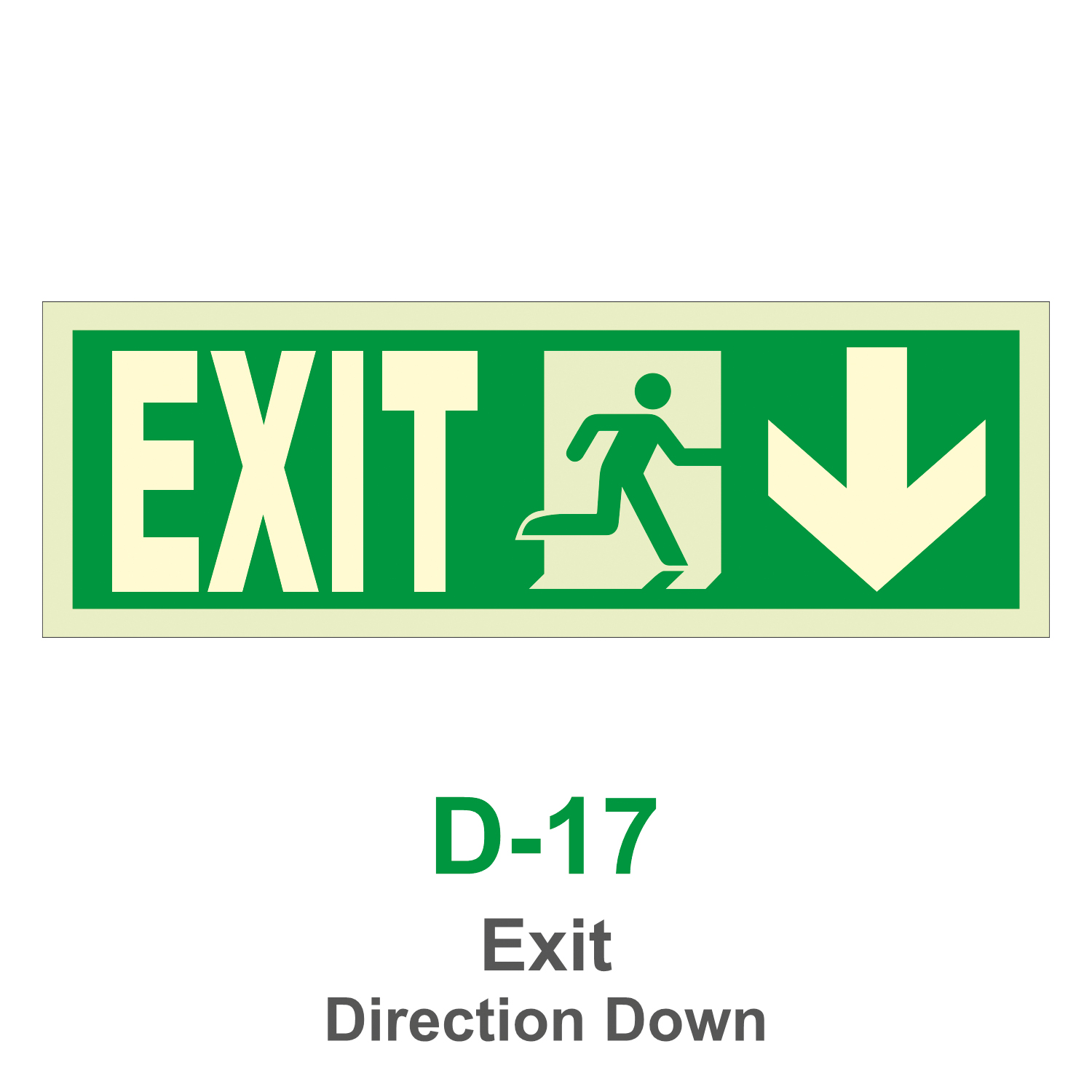 D-17_Exit Direction Down_Signage