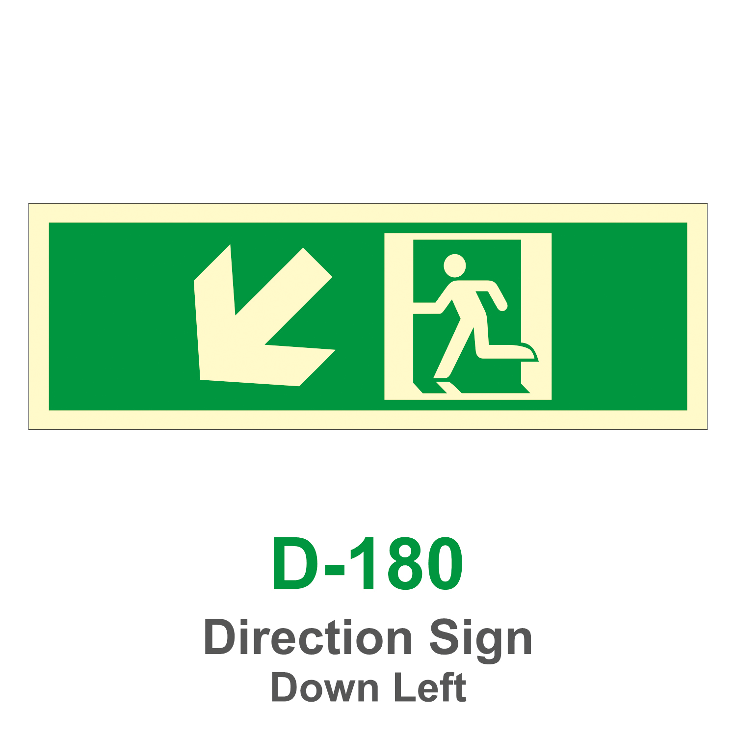 D-180_Direction Sign Down Left_Signage