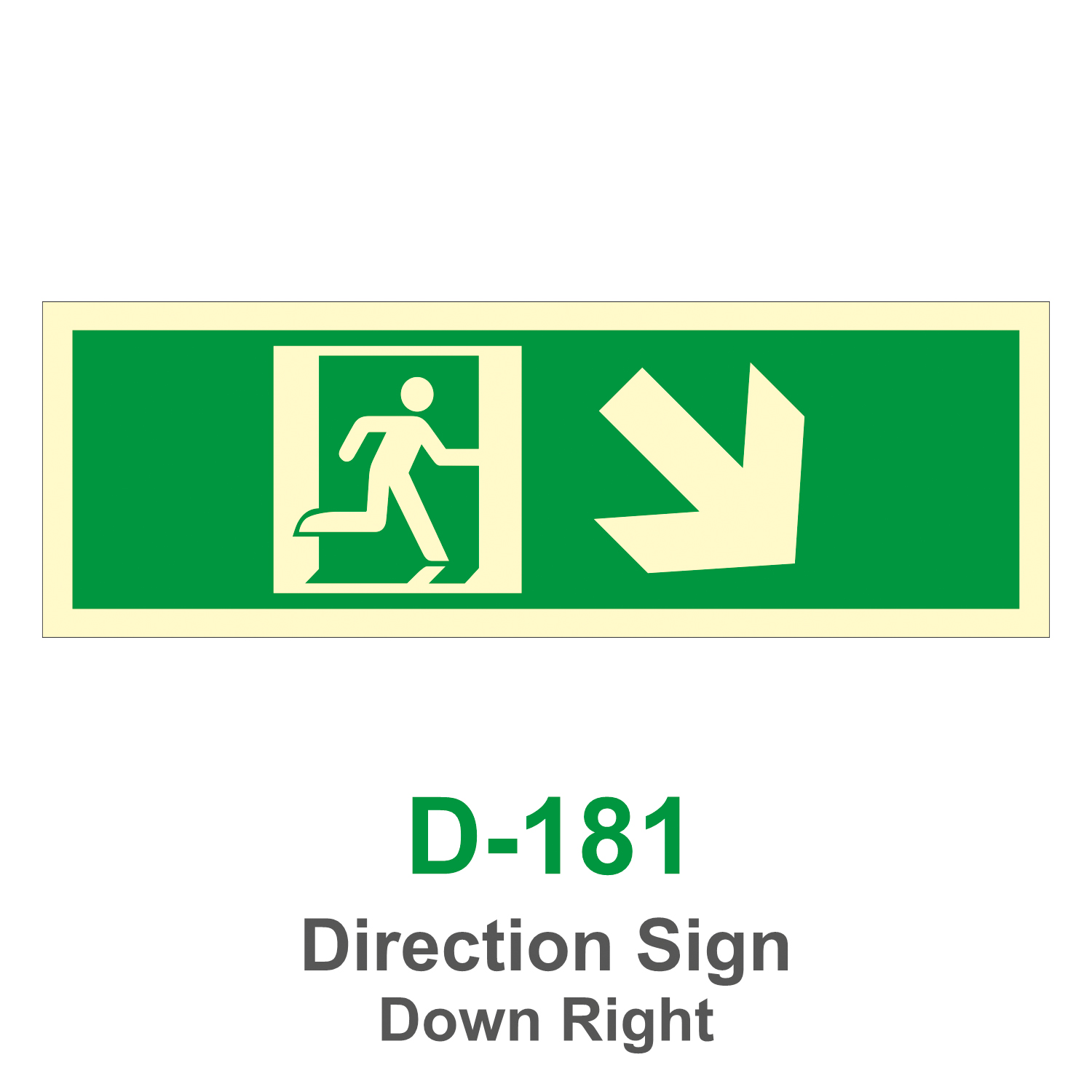 D-181_Direction Sign Down Right_Signage