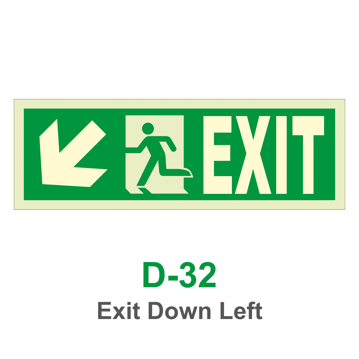 D-32_Exit DOWN Left_Signage