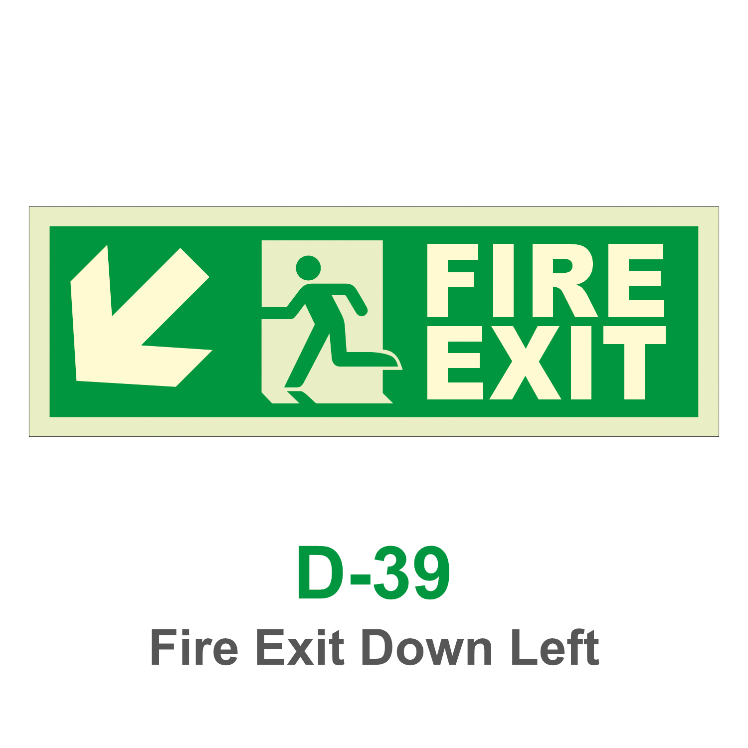 D-39_Fire Exit DOWN Left_Signage