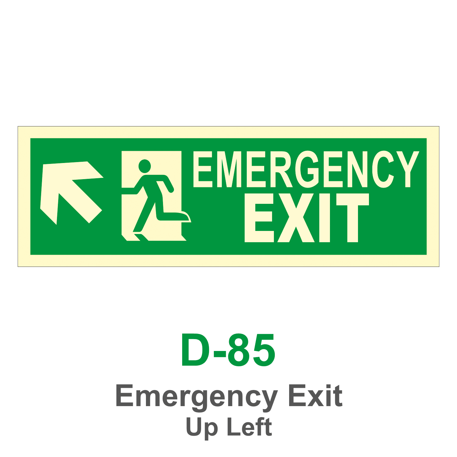 D-85_Emergency Exit Up Left_Signage