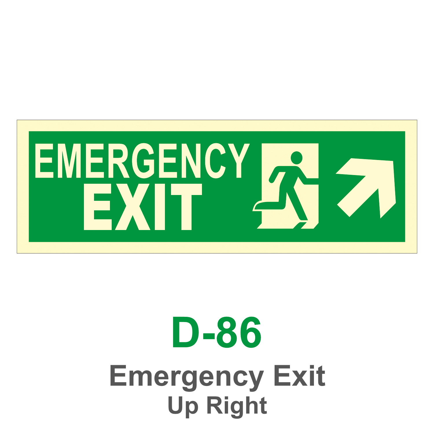 D-86_Emergency Exit Up Right_Signage