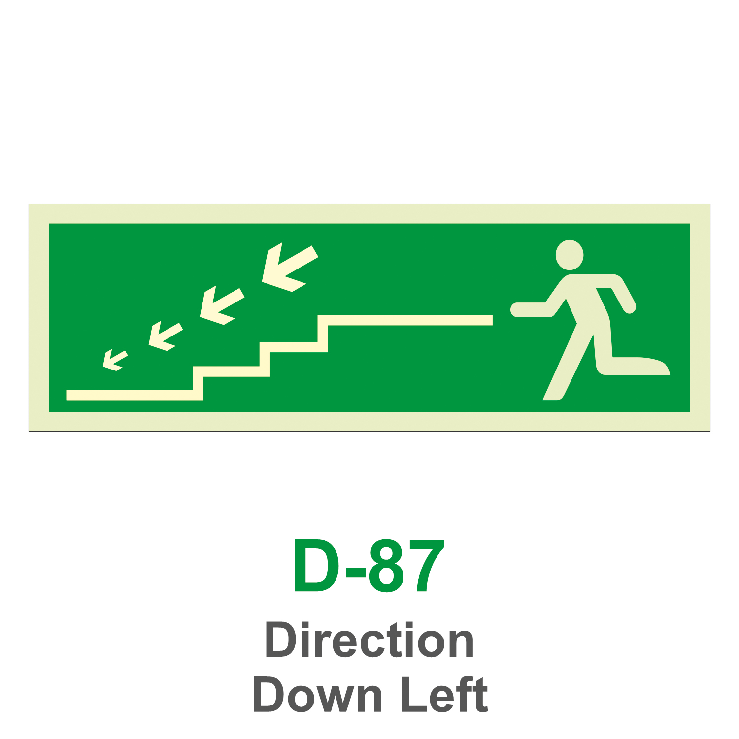 D-87_Direction Down Left_Signage