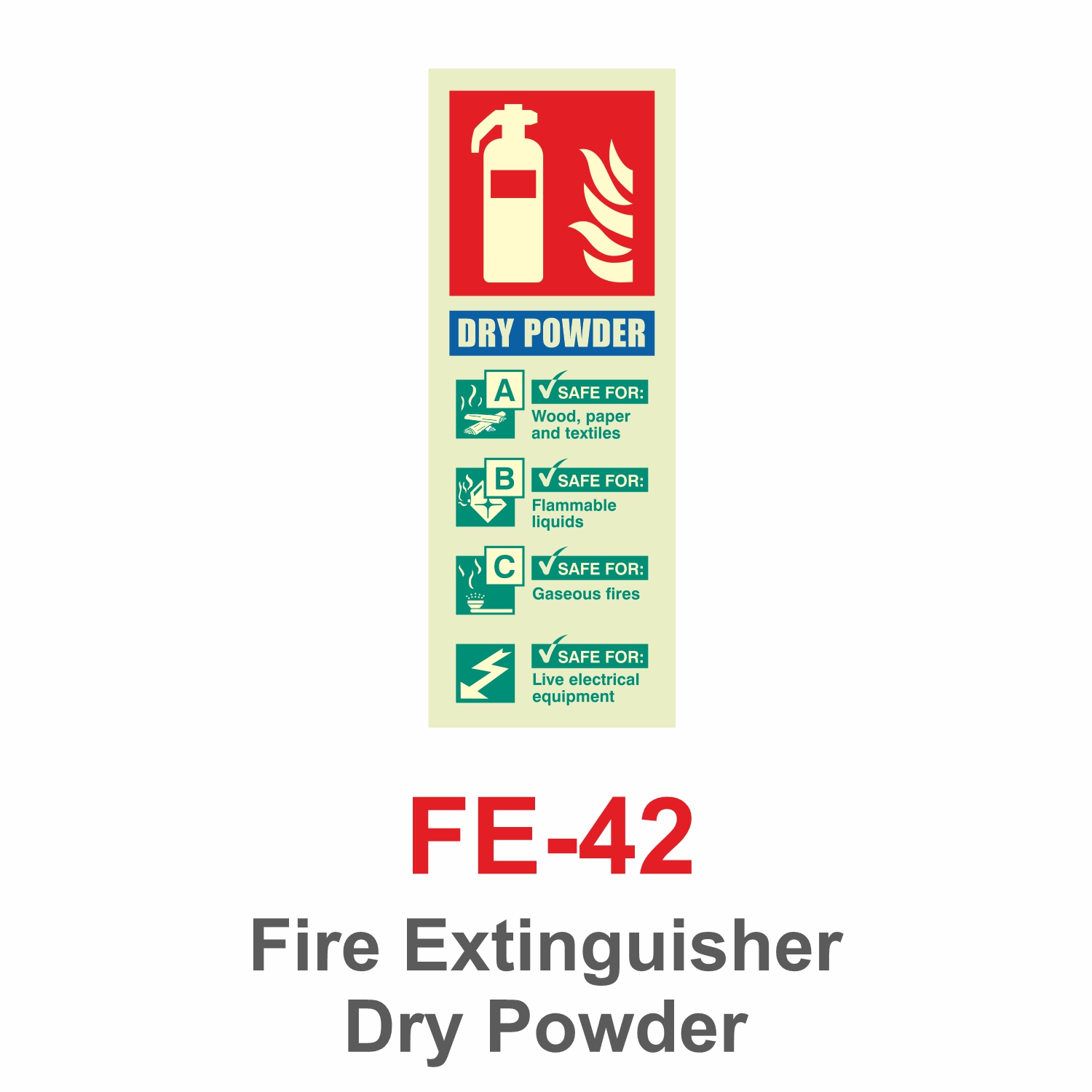 FE-42_Fire Extinguisher Dry Powder_Signage