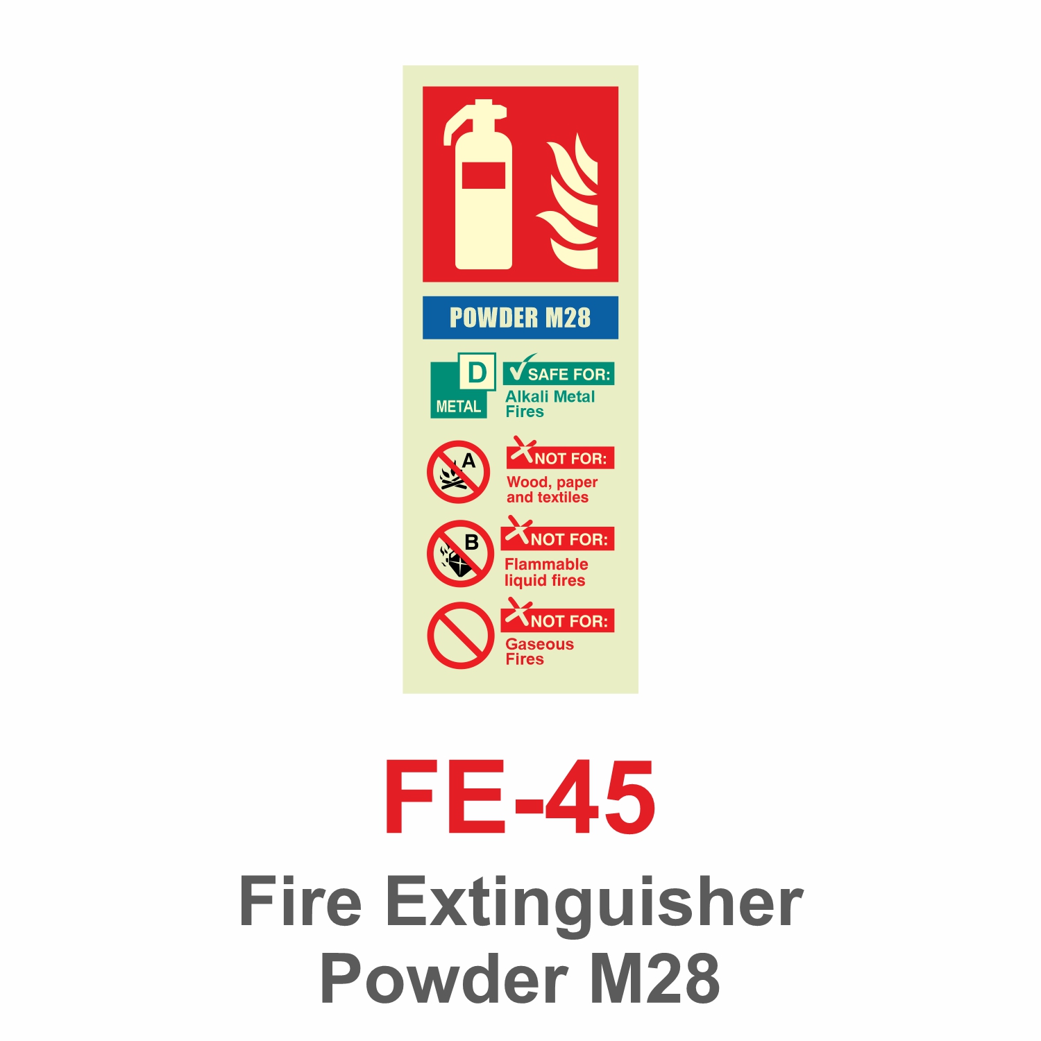 FE-45_Fire Extinguisher Powder M28_Signage