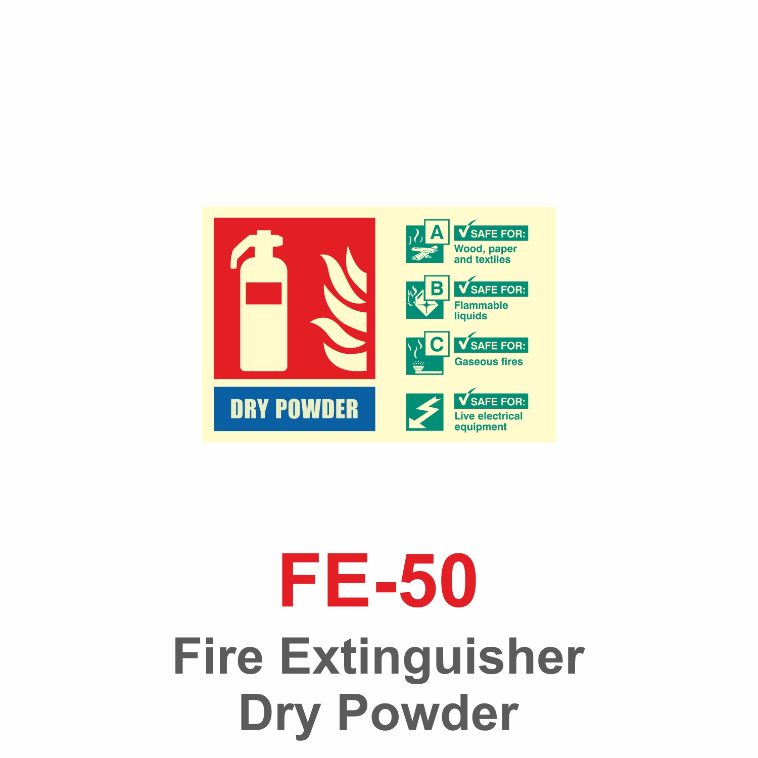 FE-50_Fire Extinguisher Dry Powder_Signage