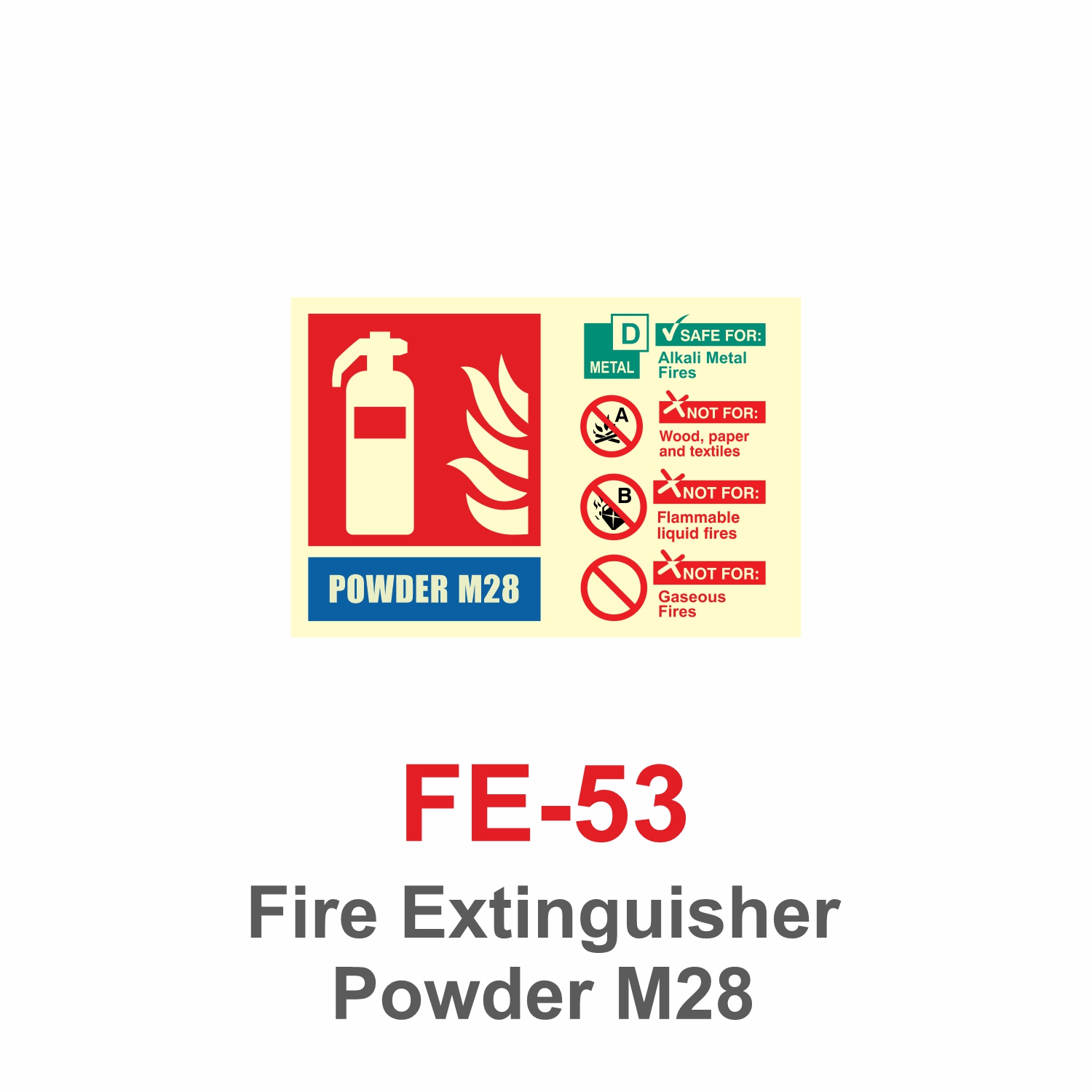 FE-53_Fire Extinguisher Powder M28_Signage