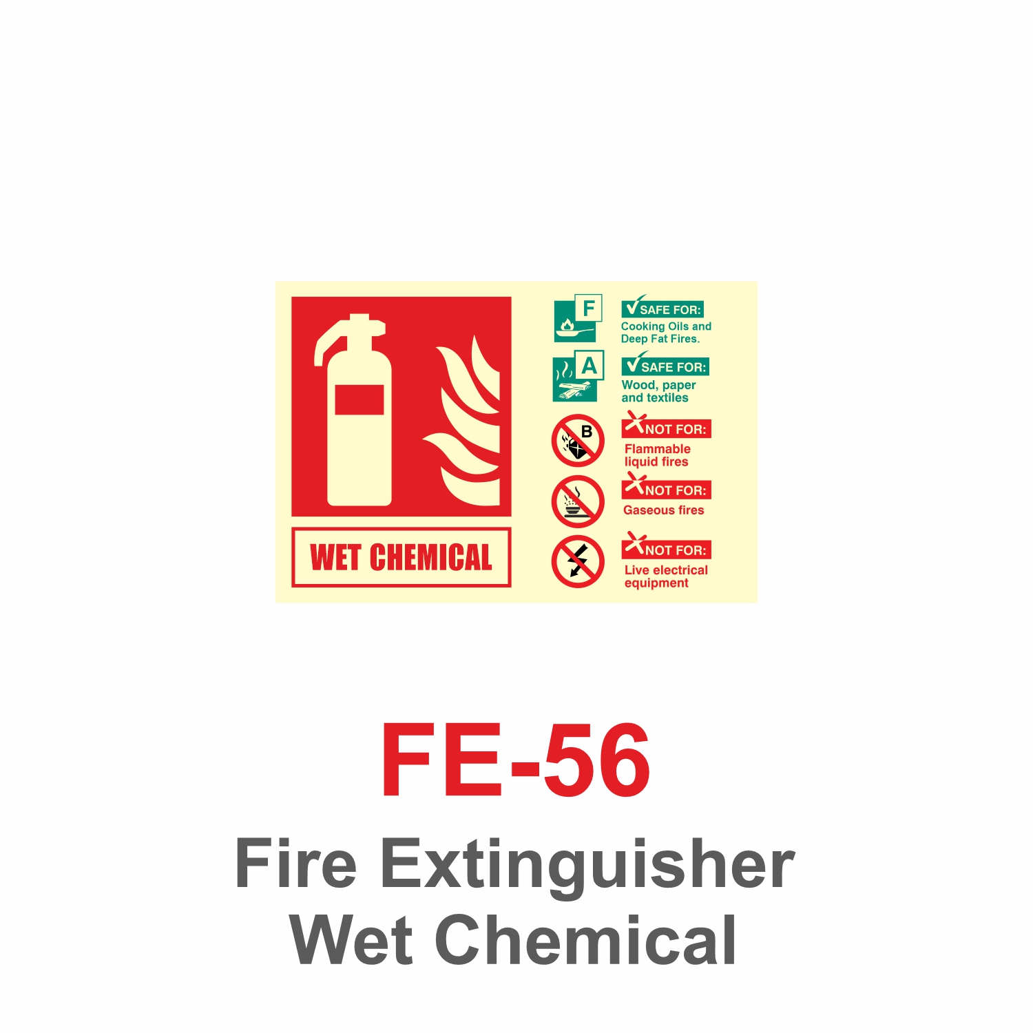 FE-56_Fire Extinguisher Wet Chemical_Signage