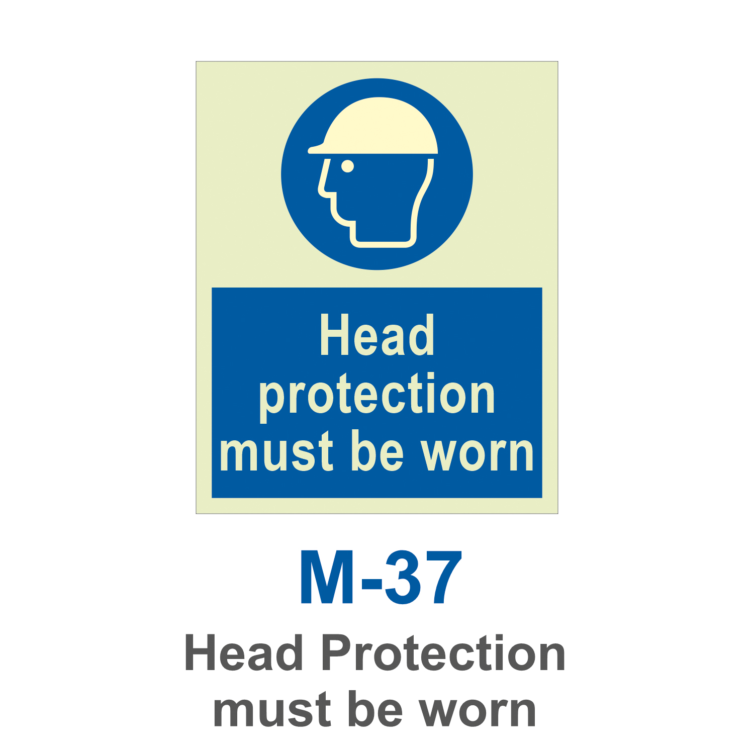 M-37_Head Protection must be worn_Signage