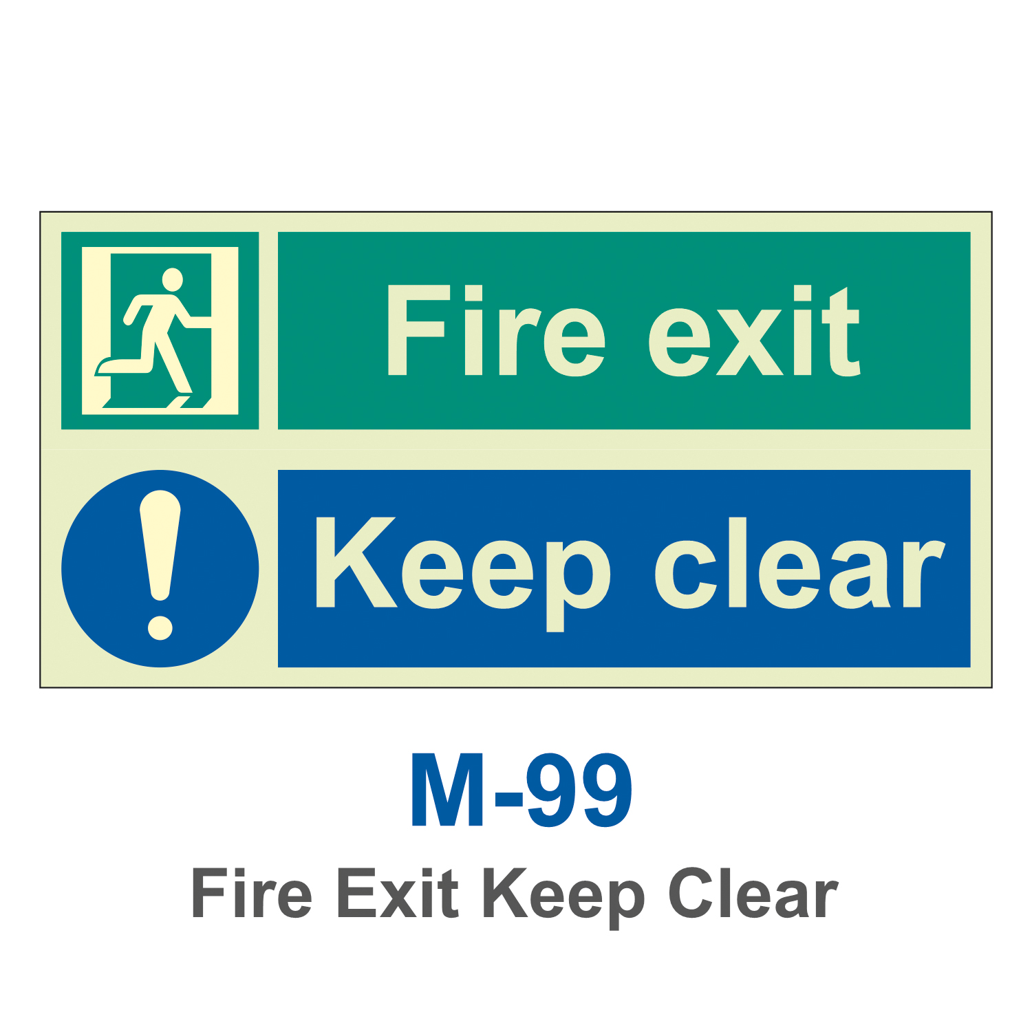 M-99_Fire Exit Keep Clear_Signage