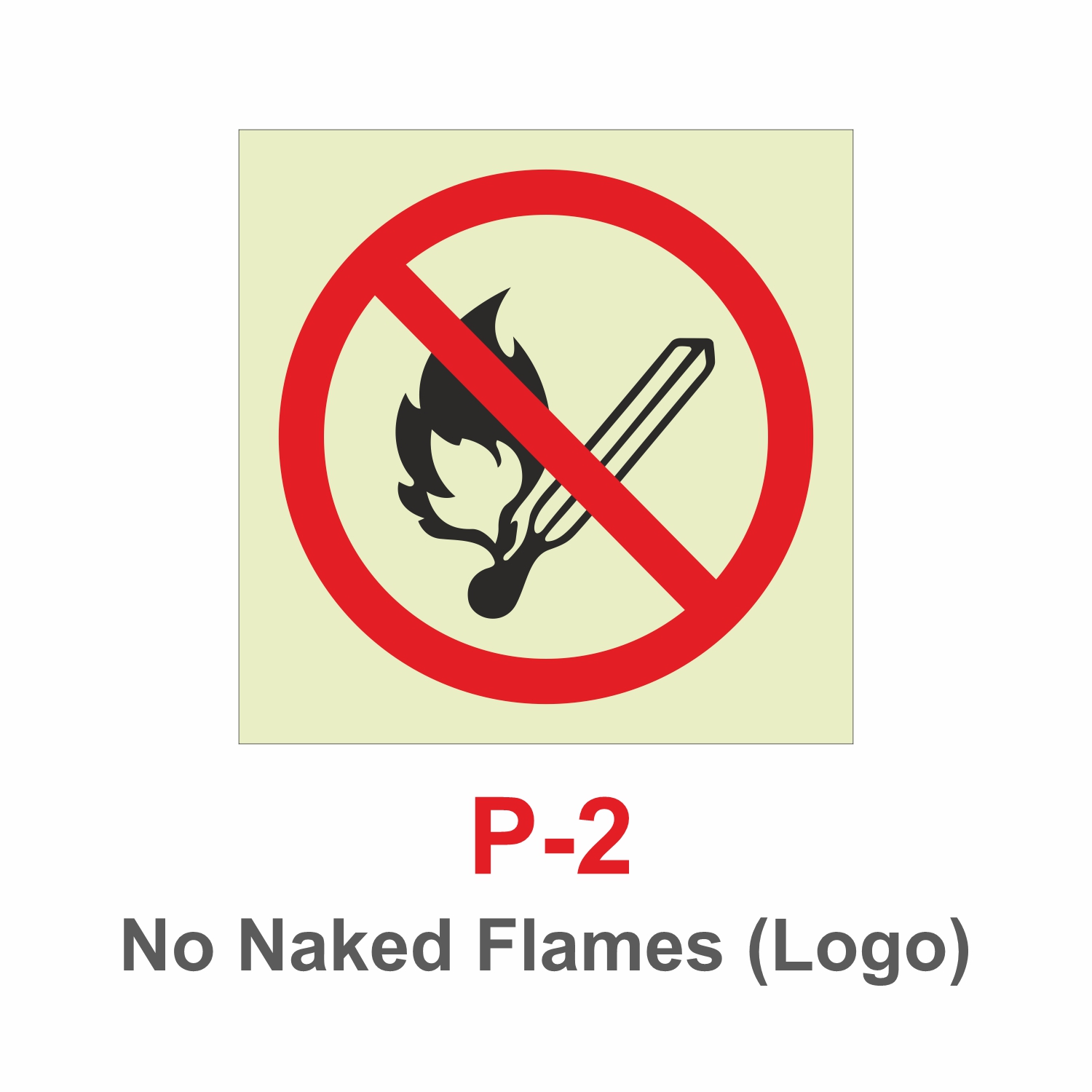 P-2_No Naked Flames_Logo_Signage