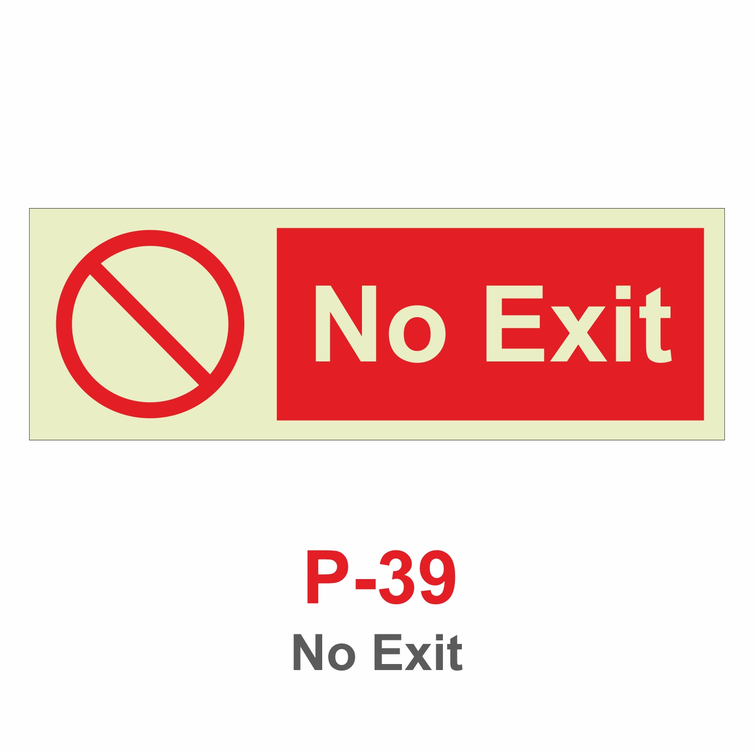 P-39_NO Exit_Signage