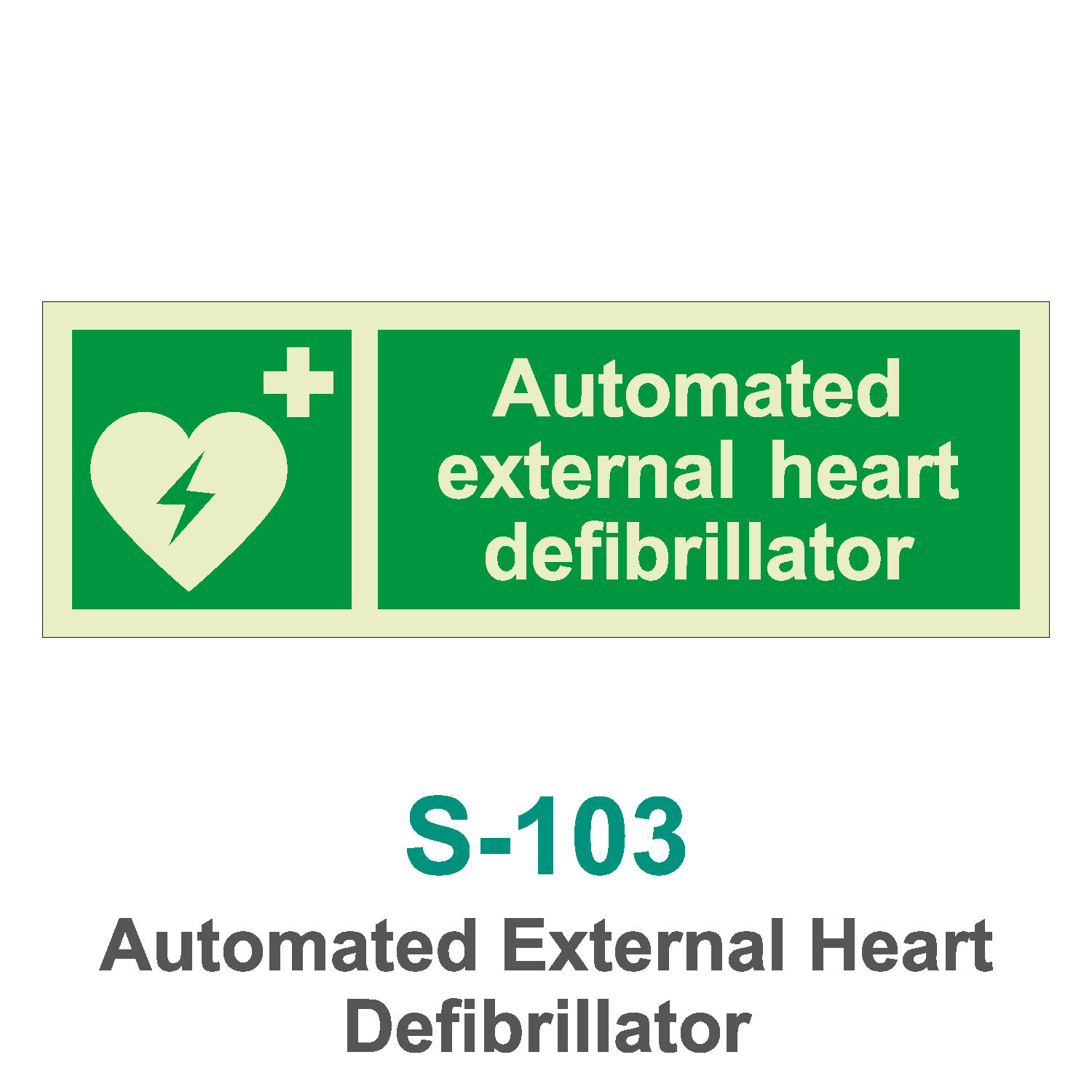 S-103_Automated External Heart Defibrillator_Signage