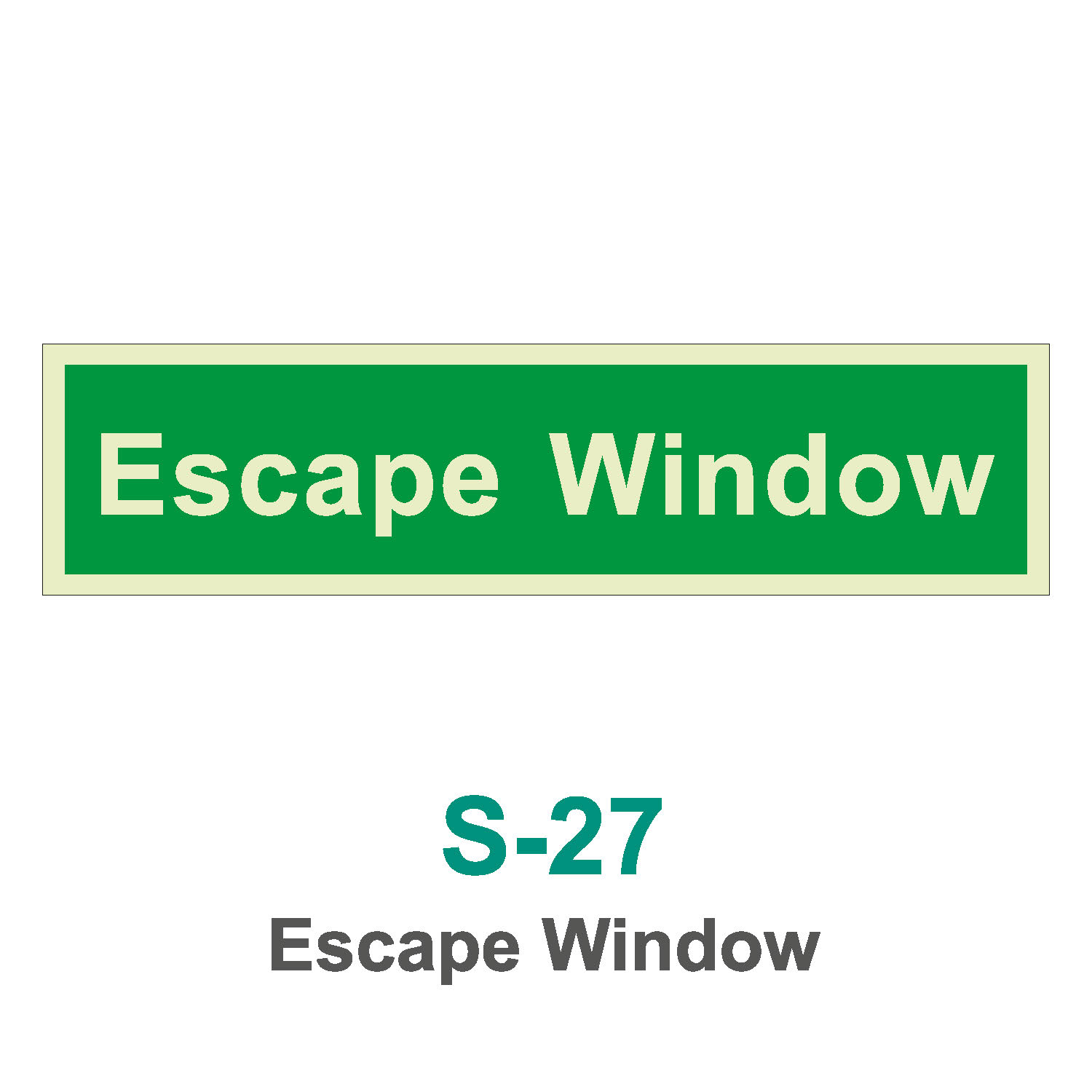 S-27 Escape WIndow_Signage