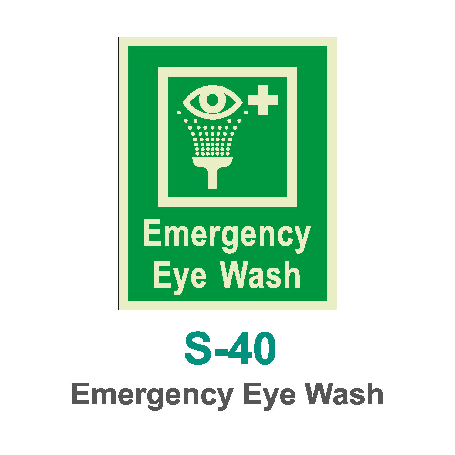 S-40_Emergency Eye Wash_Signage