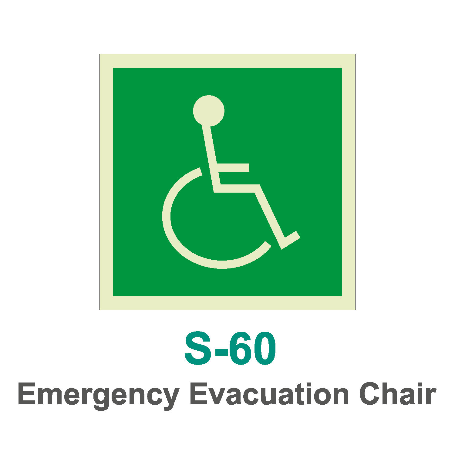 S-60_Emergency Evacuation Chair_Signage