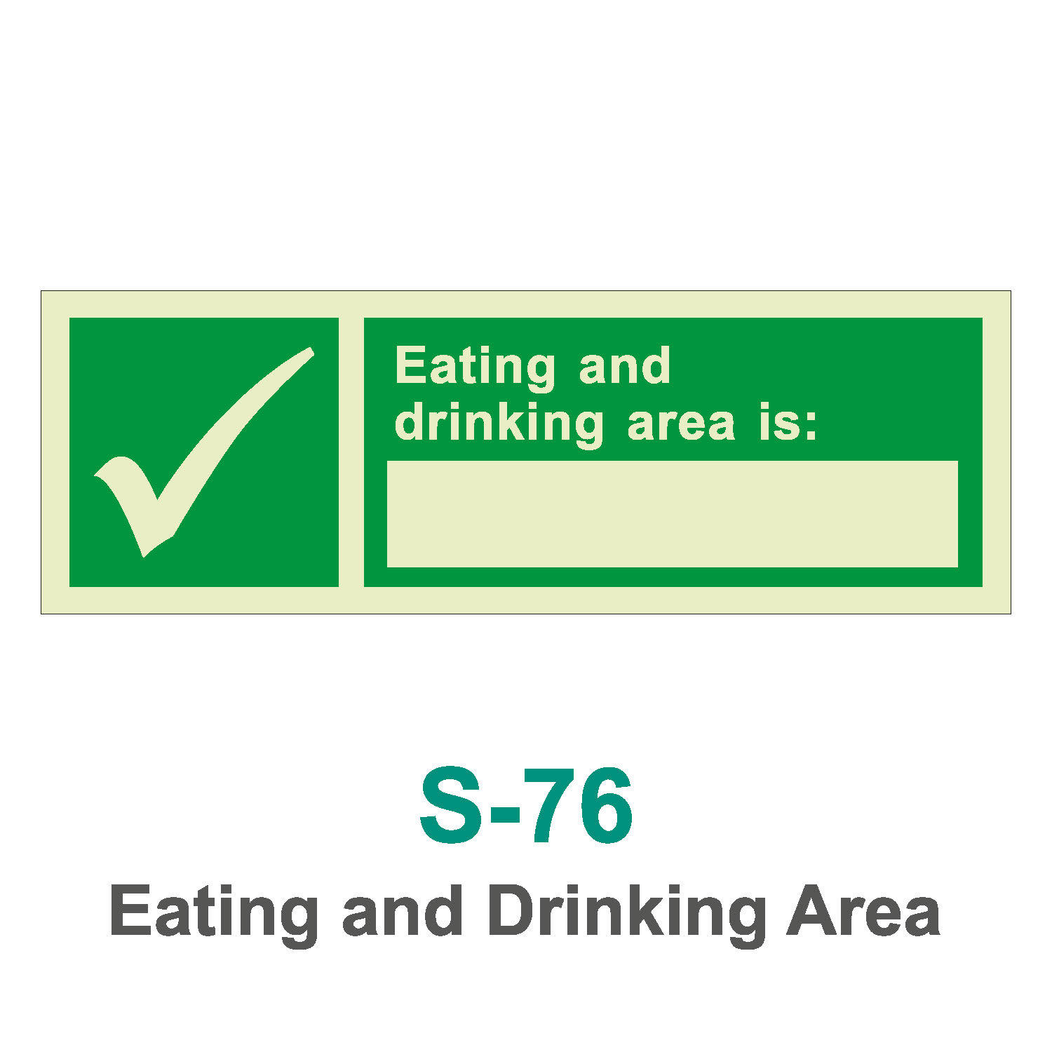 S-76_Eating and Drinking Area_Signage