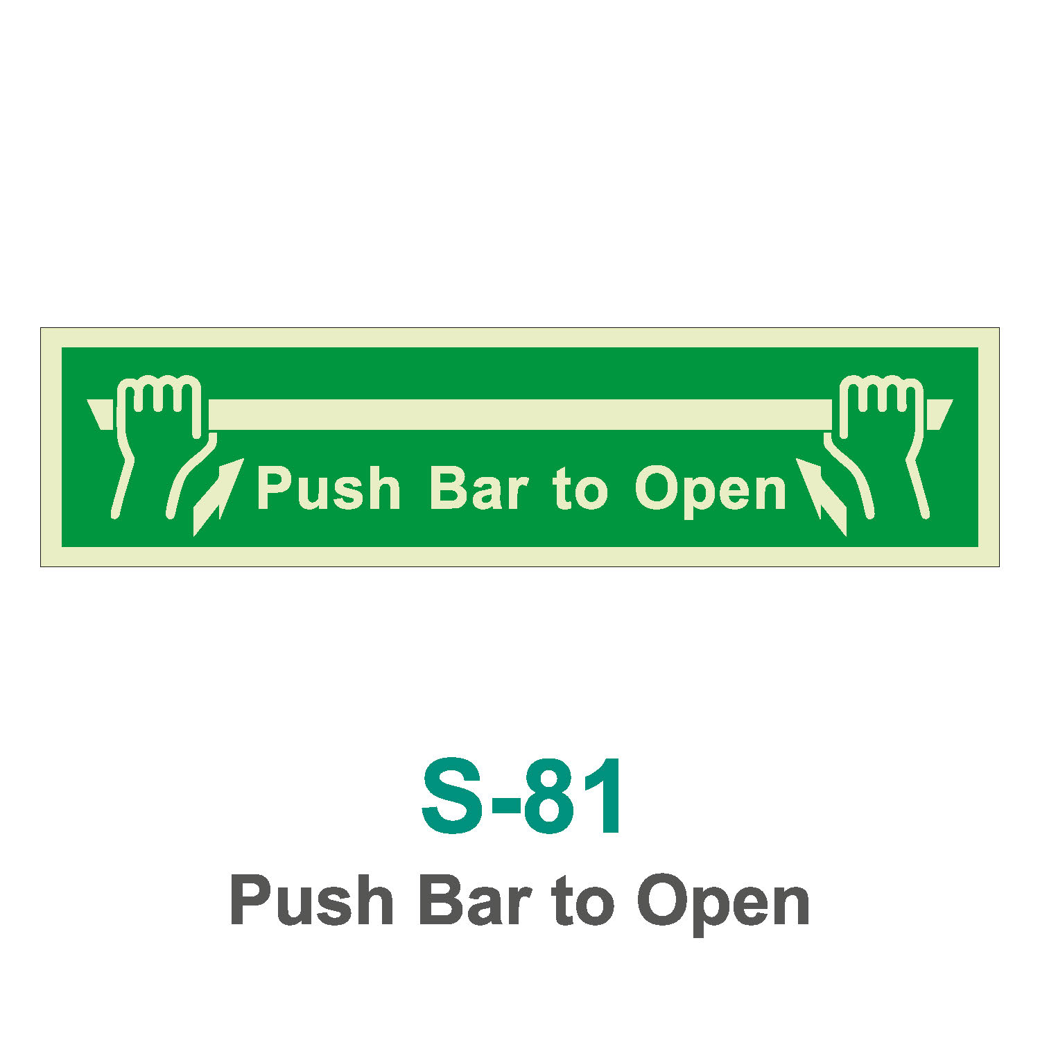 S-81_Push Bar to Open_Signage