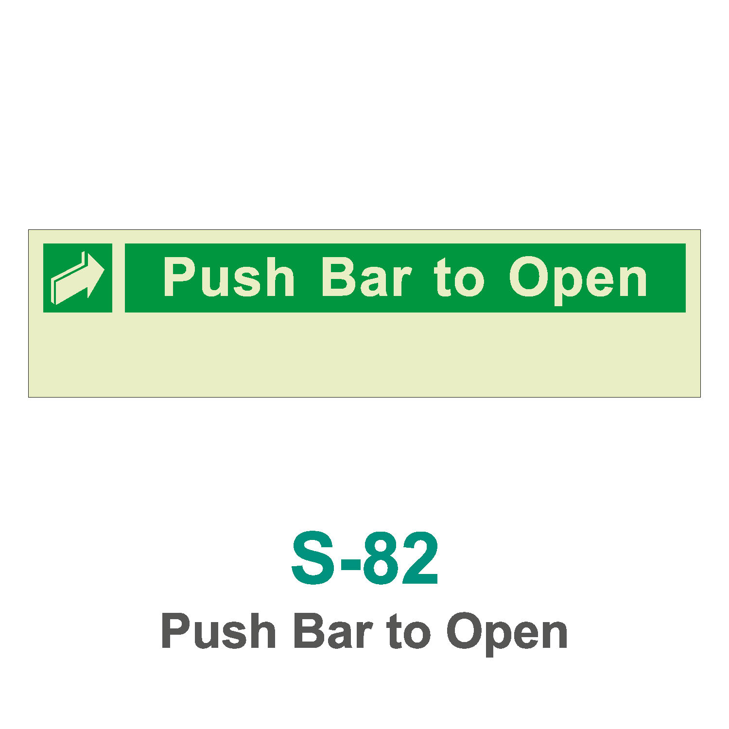 S-82_Push Bar to Open_Signage