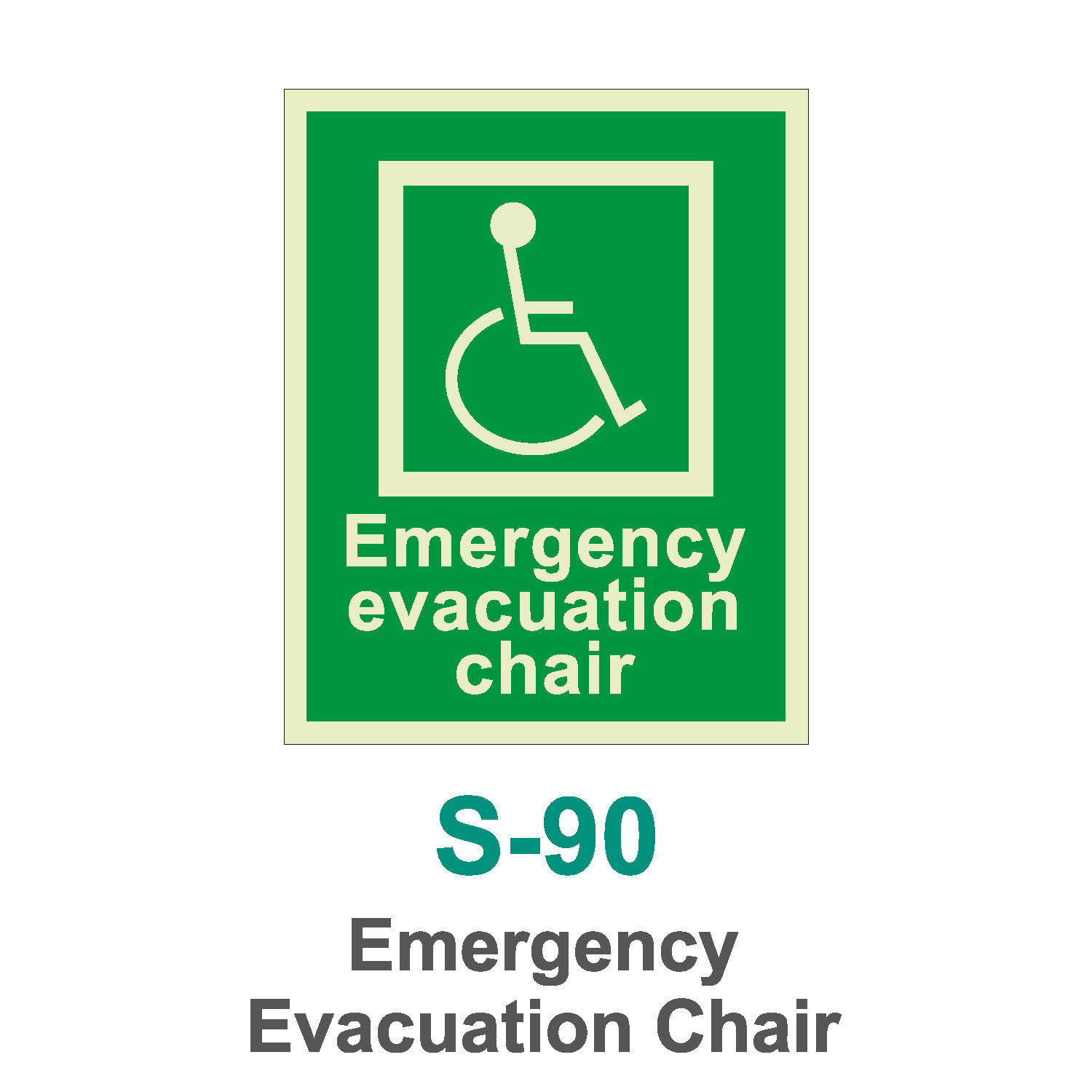 S-90_Emergency Evacuation Chair_Signage